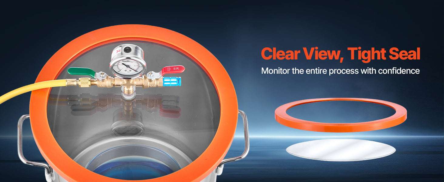 Vacuum Chamber Kit 3.5 CFM Pump for Resin Degassing & Wood Stabilizing - Image 18