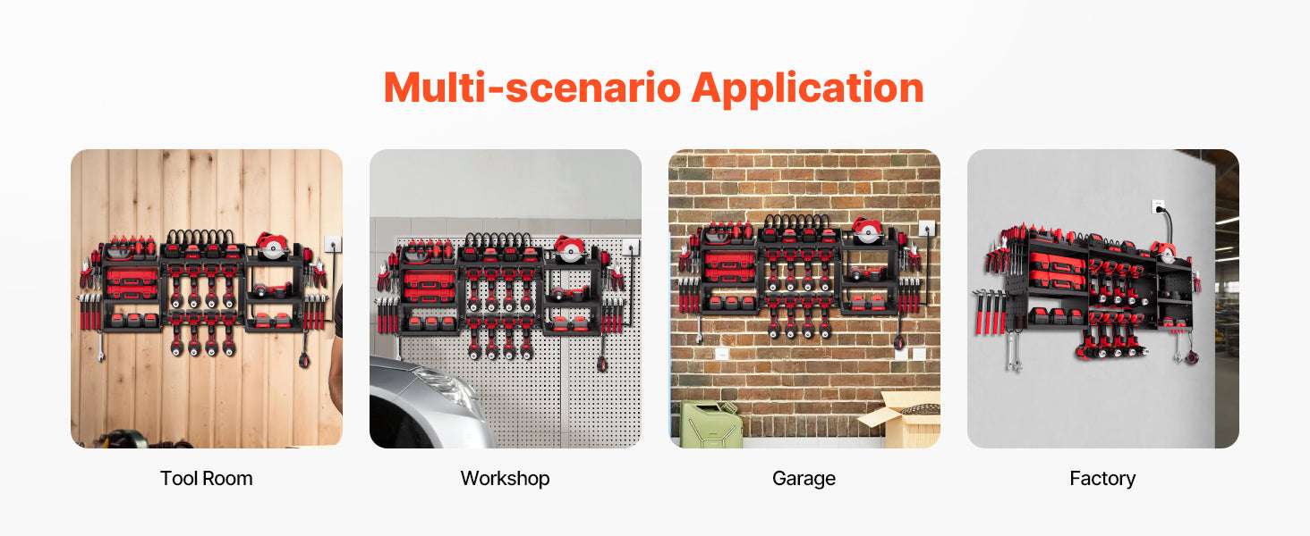 3-Tier Power Tool Organizer with 8-Outlet Charging Station Rack - Image 12