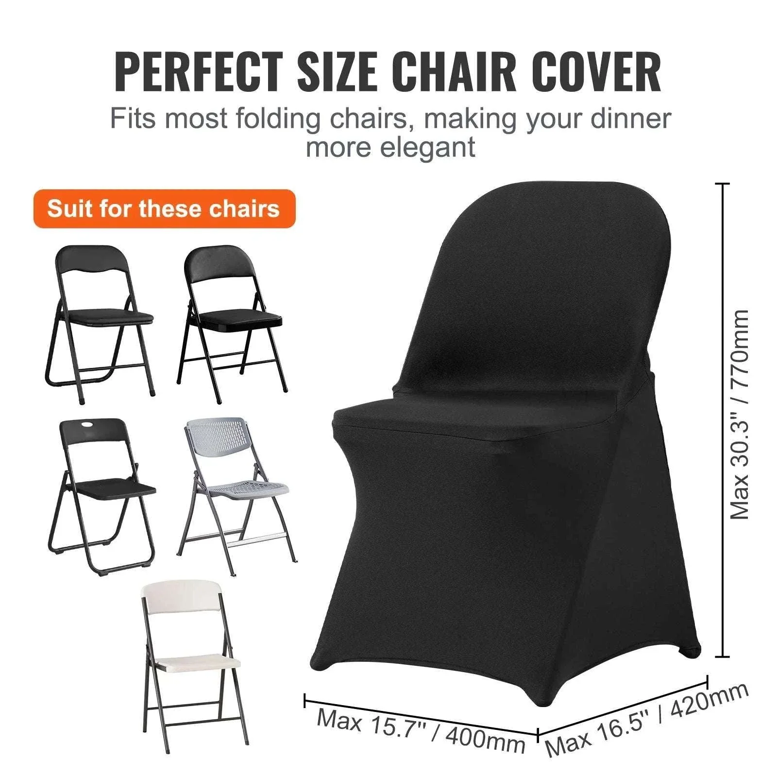 Stretch Spandex Chair Covers for Folding Chairs (30–100 Pack) - Image 3