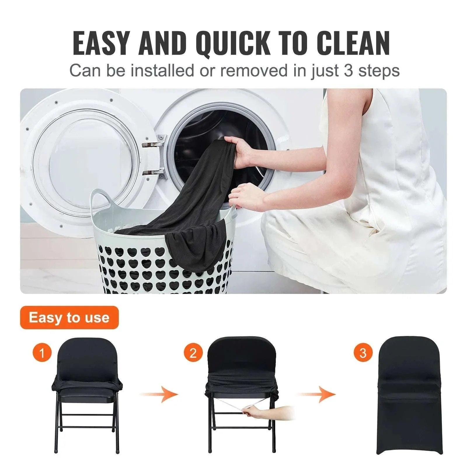 Stretch Spandex Chair Covers for Folding Chairs (30–100 Pack) - Image 4