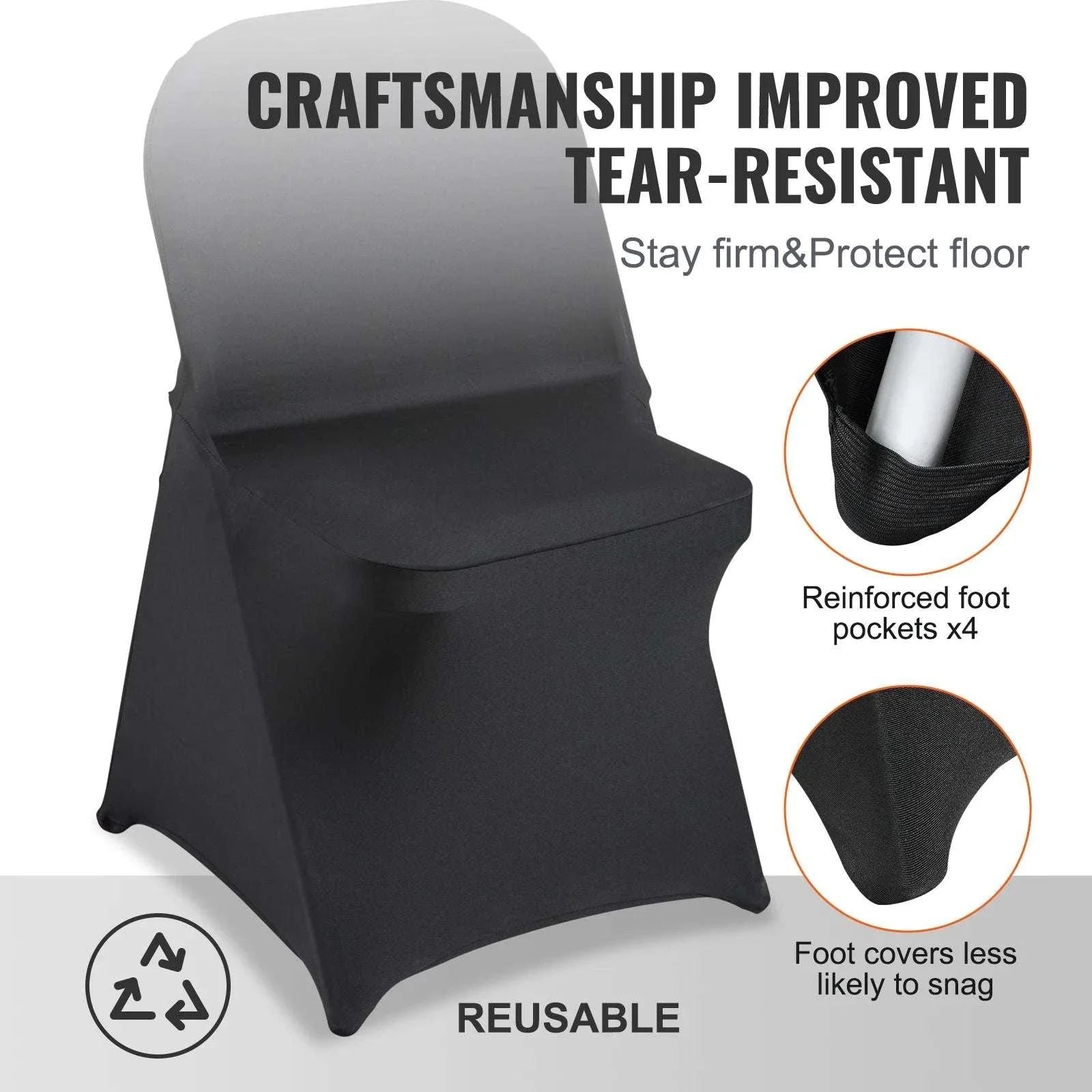 Stretch Spandex Chair Covers for Folding Chairs (30–100 Pack) - Image 5