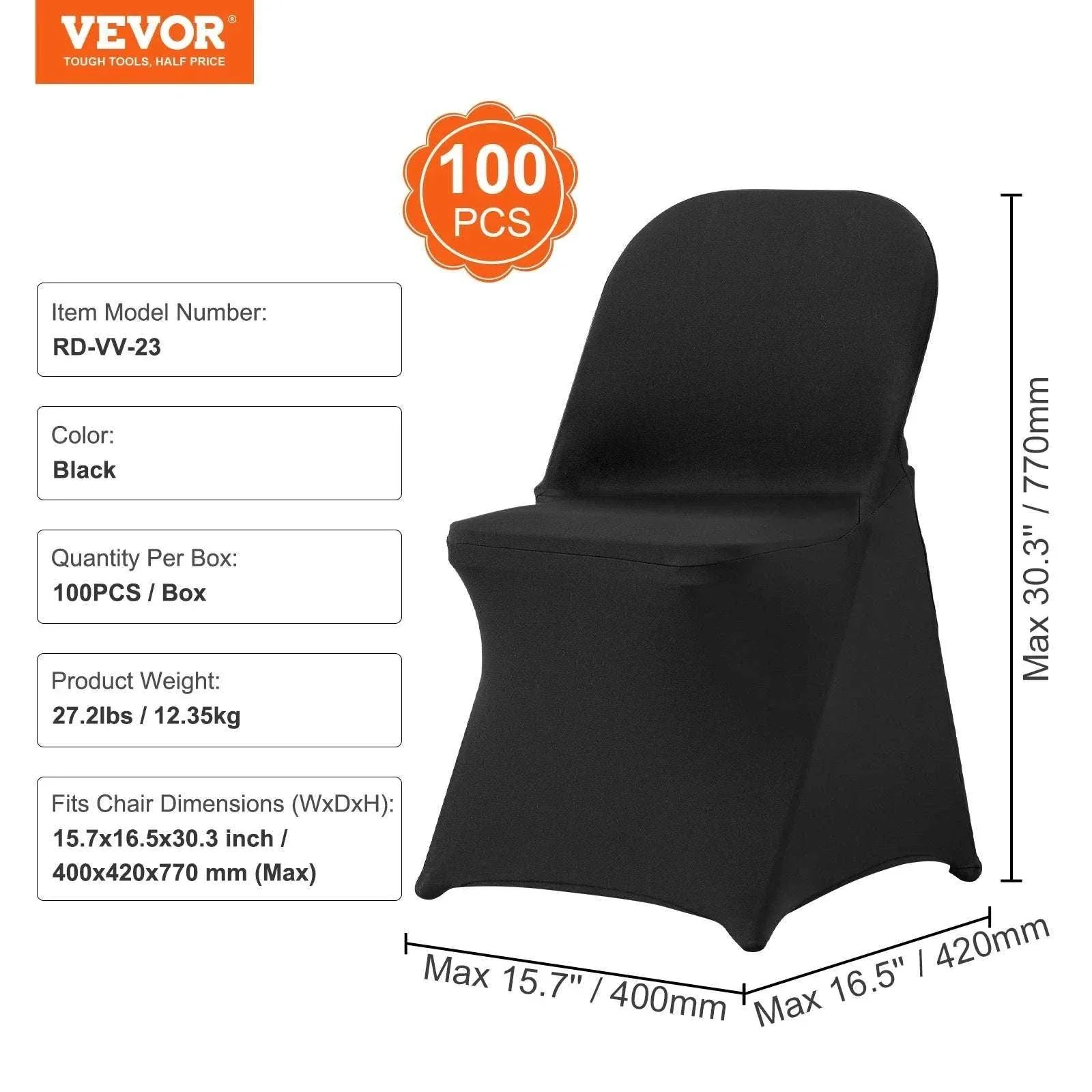 Stretch Spandex Chair Covers for Folding Chairs (30–100 Pack) - Image 9