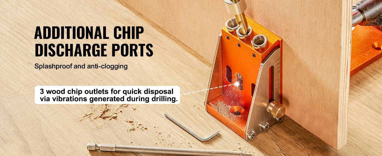 Adjustable Pocket Hole Jig Kit with Drill Bits & 30-Piece Set - Image 12