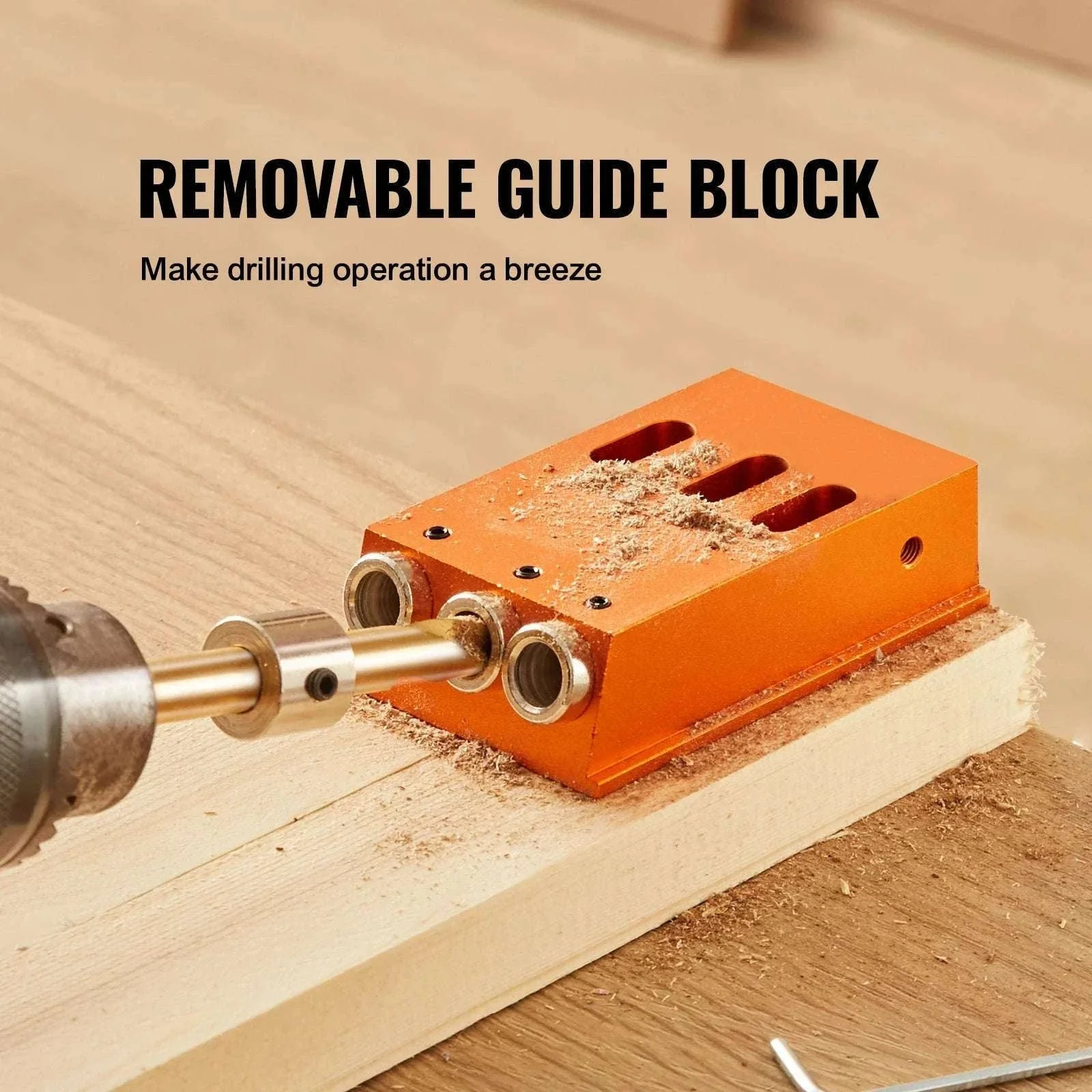Adjustable Pocket Hole Jig Kit with Drill Bits & 30-Piece Set - Image 5