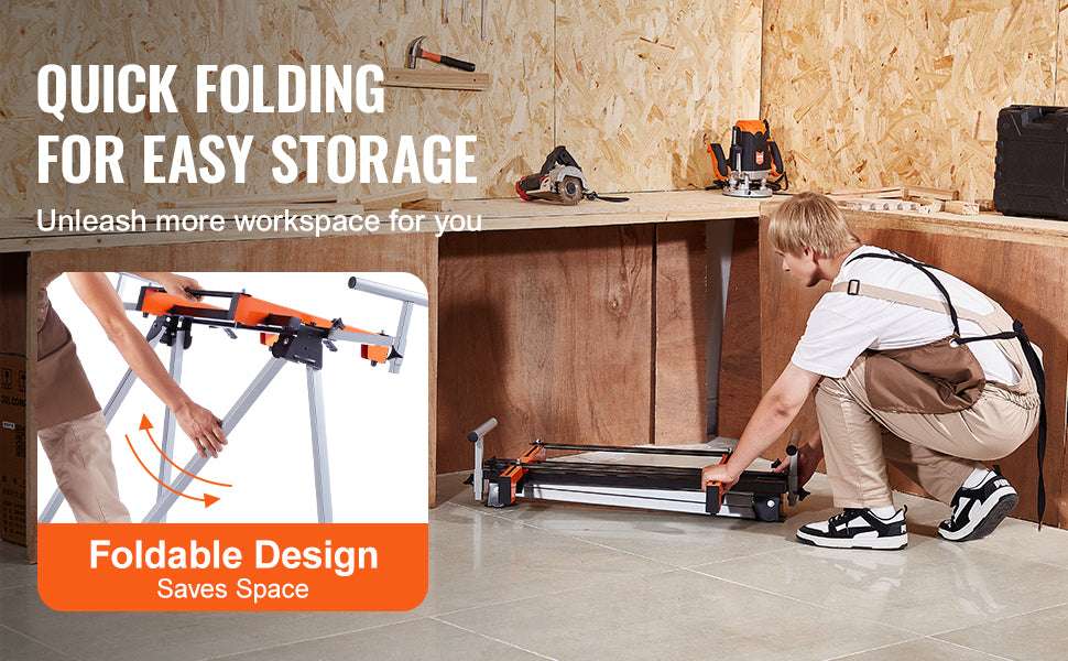 Adjustable Folding Miter Saw Stand with 300–550 lb Capacity - Image 10