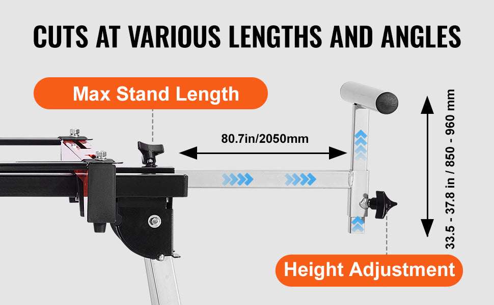 Adjustable Folding Miter Saw Stand with 300–550 lb Capacity - Image 11