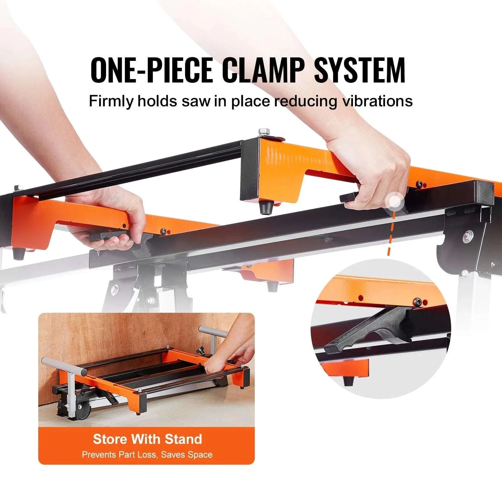 Adjustable Folding Miter Saw Stand with 300–550 lb Capacity - Image 5