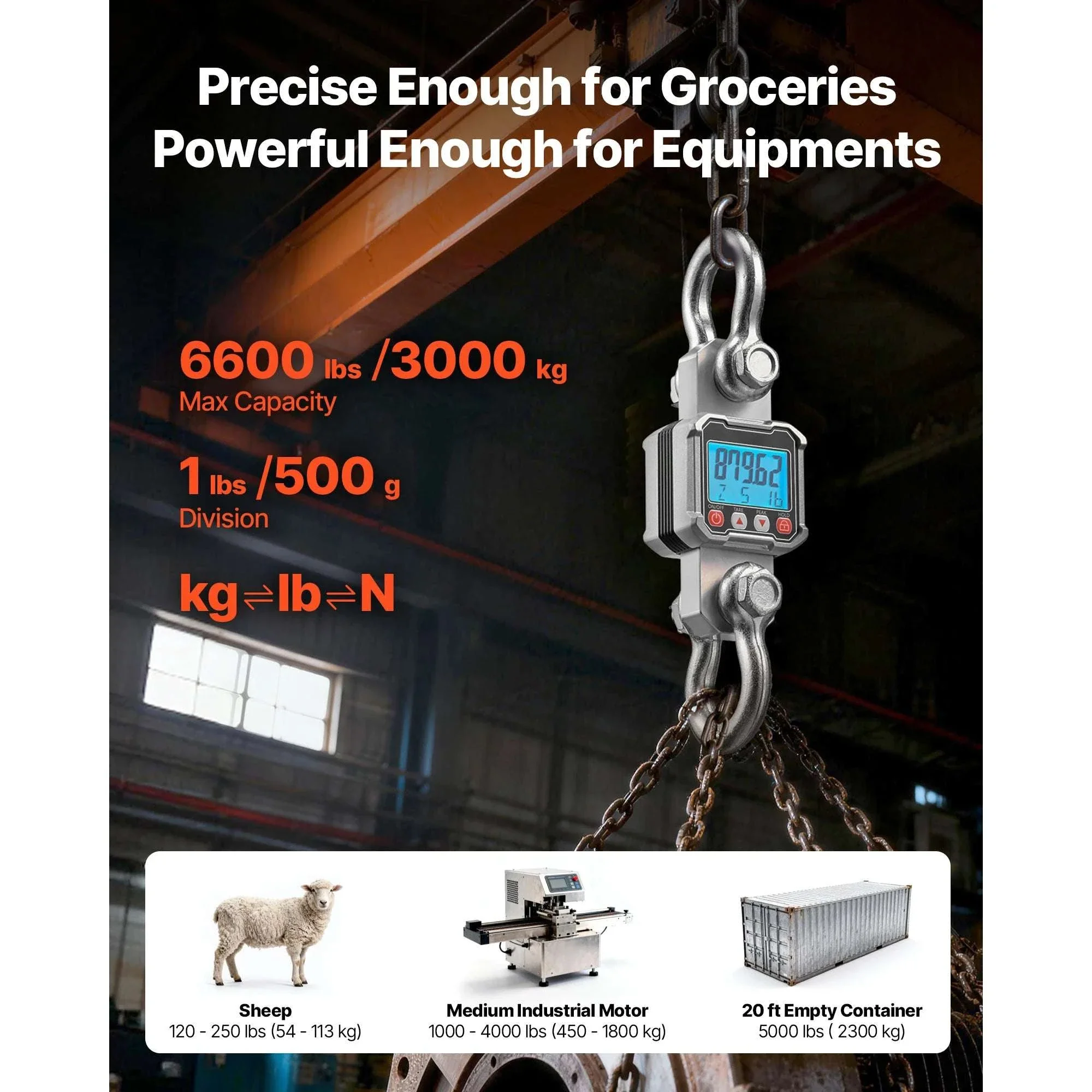 Digital Crane Scale 3000kg/10000kg with LCD & Remote Control - Image 2