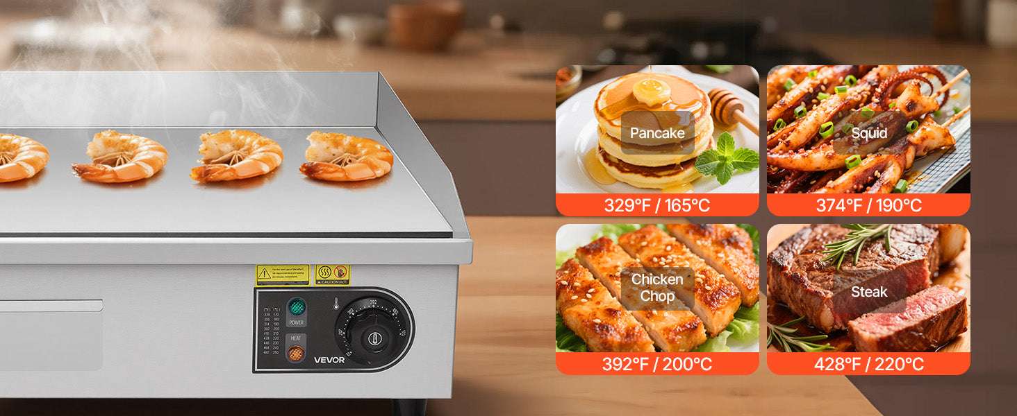30" Commercial Electric Griddle Flat Top 4400W with Temp Control - Image 12