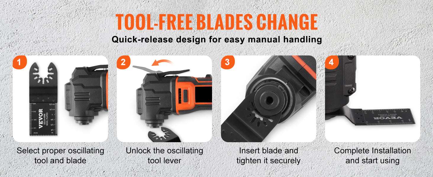 30PCS Oscillating Multi Tool Blade Kit Universal Quick Release Set - Image 11