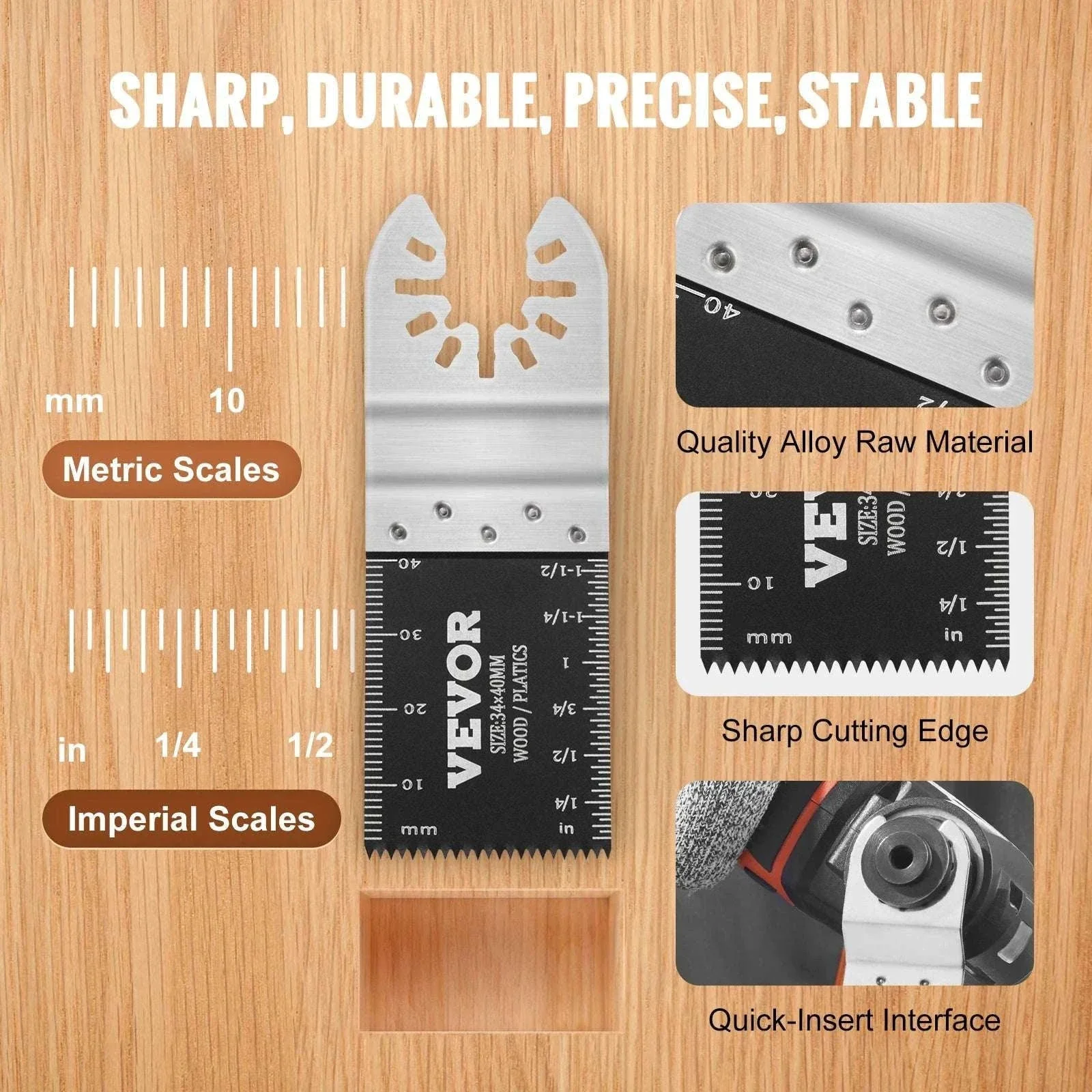 30PCS Oscillating Multi Tool Blade Kit Universal Quick Release Set - Image 5