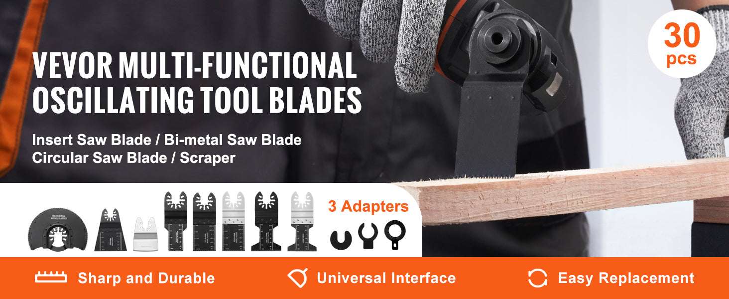 30PCS Oscillating Multi Tool Blade Kit Universal Quick Release Set - Image 8