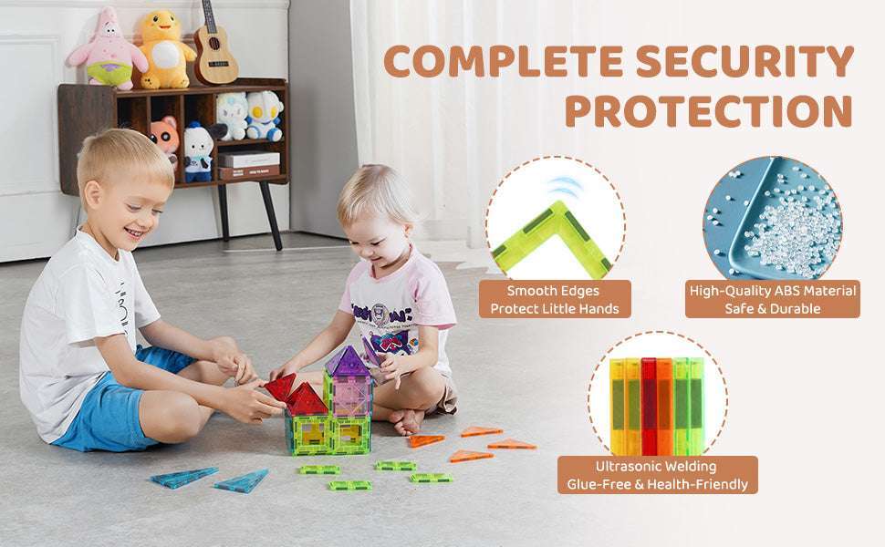 32PCS Magnetic Tiles Building Set for Creative STEM Play - Image 10