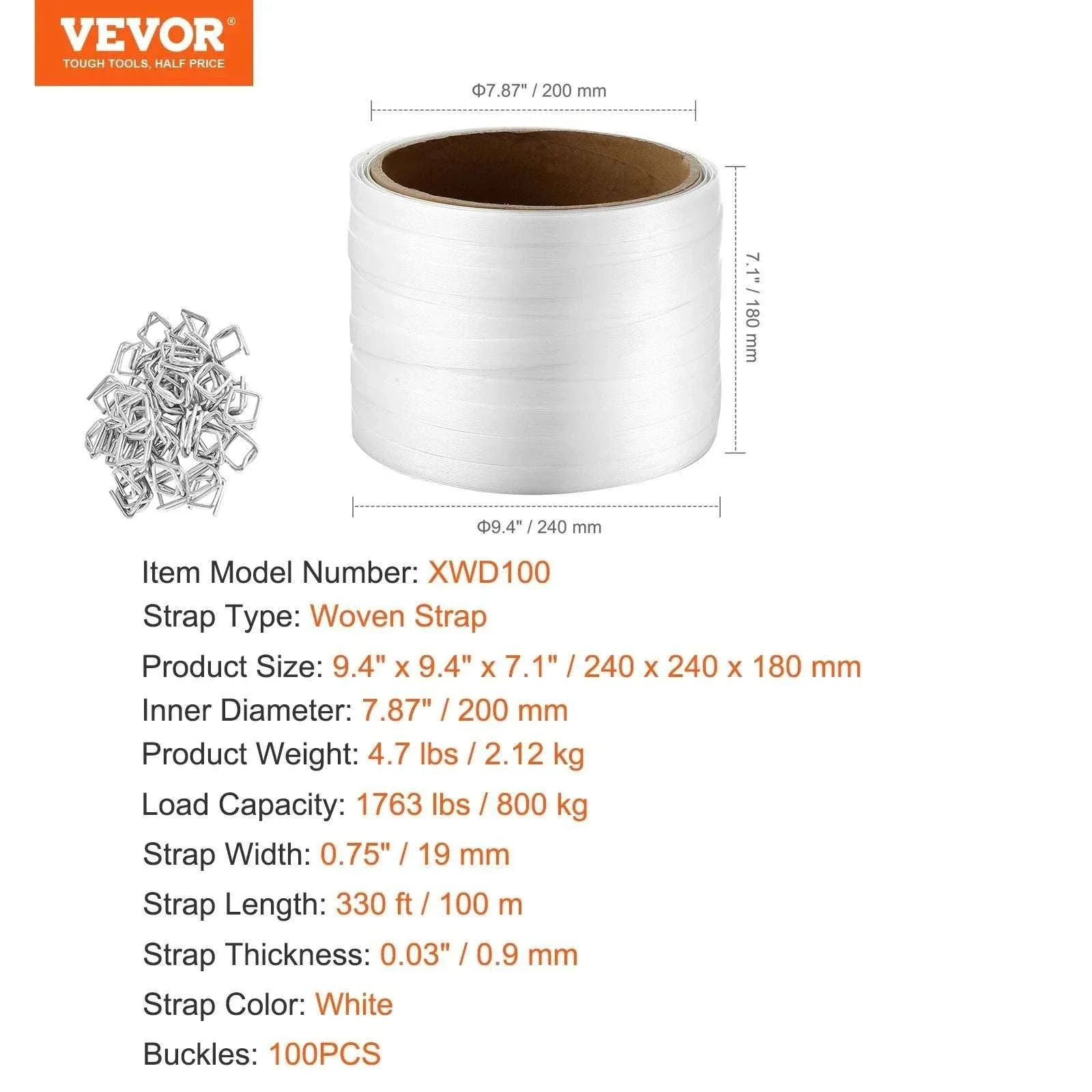 Woven Strapping Roll 330–1640ft Heavy Duty Pallet Packaging Band - Image 8