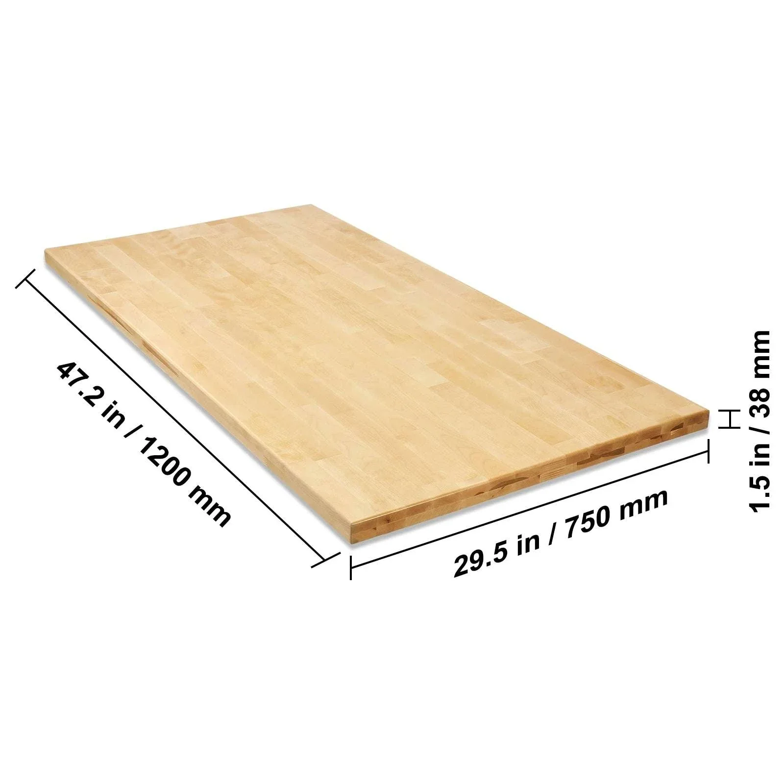 Solid Maple Wood Table Top Desktop 1.5" Thick 330 lb Capacity - Image 19