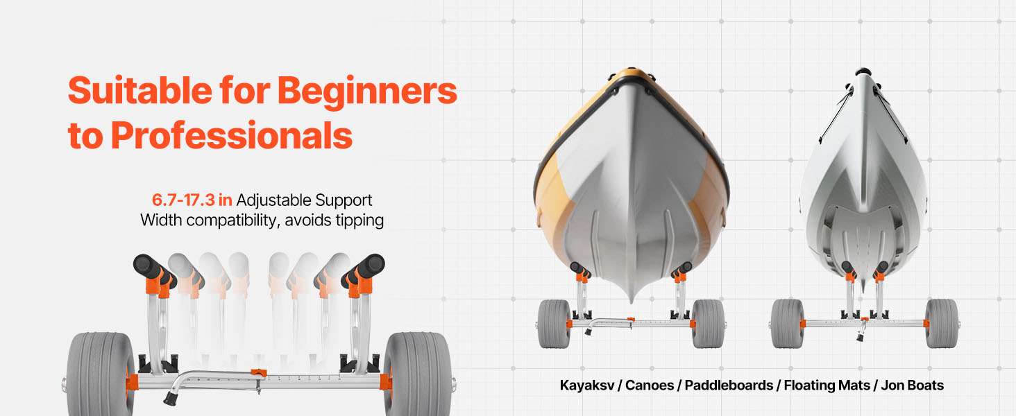 350 lb Kayak Cart with 12" Inflatable Tires & Tie-Down Straps - Image 11