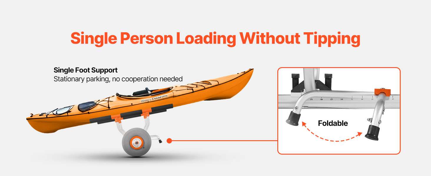 350 lb Kayak Cart with 12" Inflatable Tires & Tie-Down Straps - Image 15