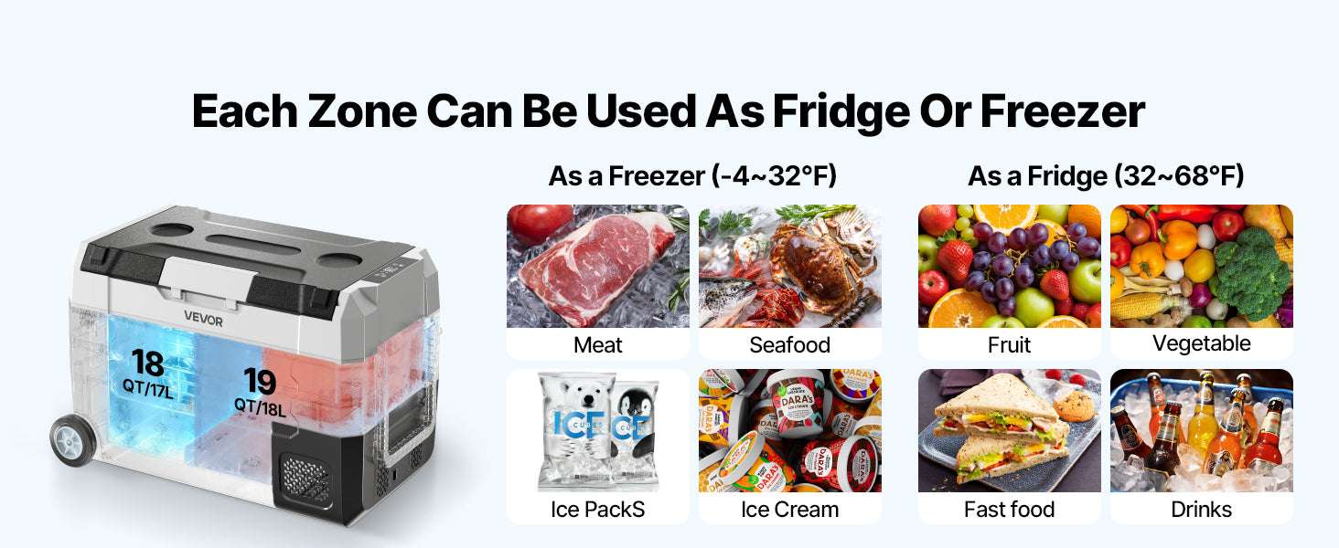 Portable Car Refrigerator 35L–55L Dual Zone Electric Cooler - Image 12