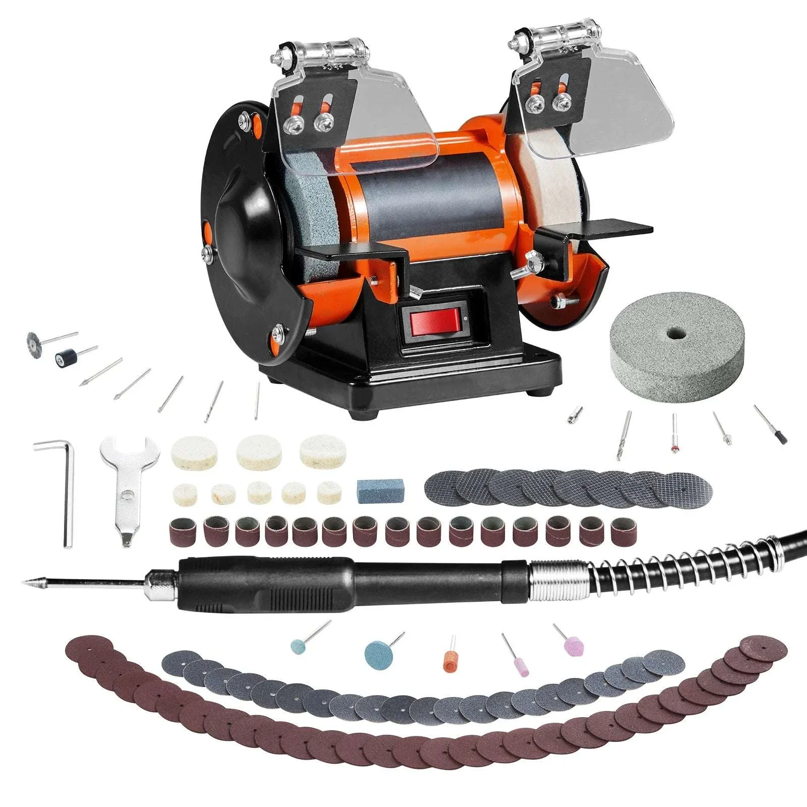 3-Inch Jewelry Polisher Bench Grinder with Brushless Motor