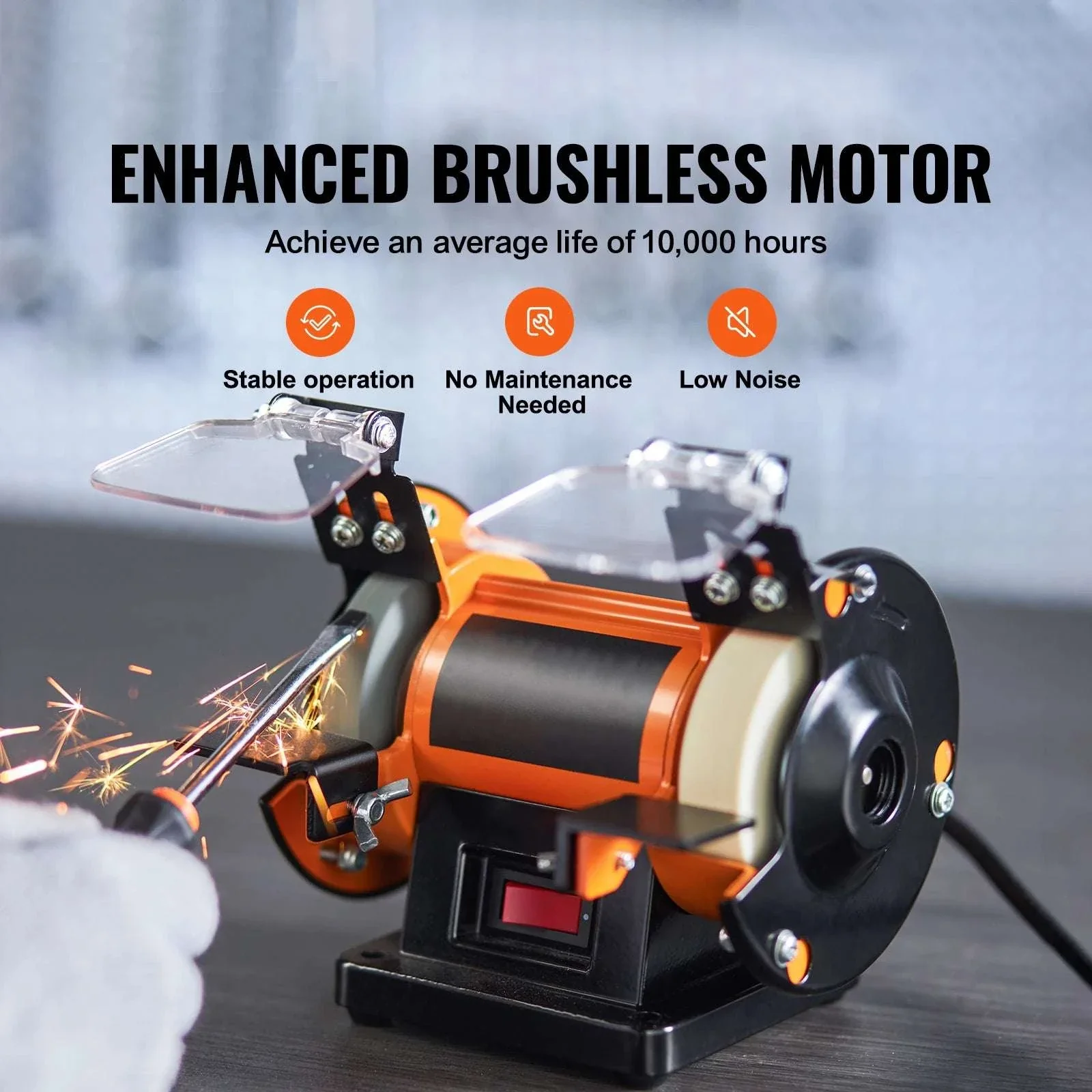 3-Inch Jewelry Polisher Bench Grinder with Brushless Motor - Image 2