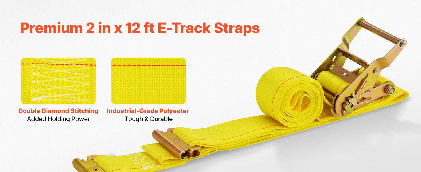 7.7 ft E-Track Tie-Down Rail Kit with Straps & Anchors (4 Pack) - Image 11