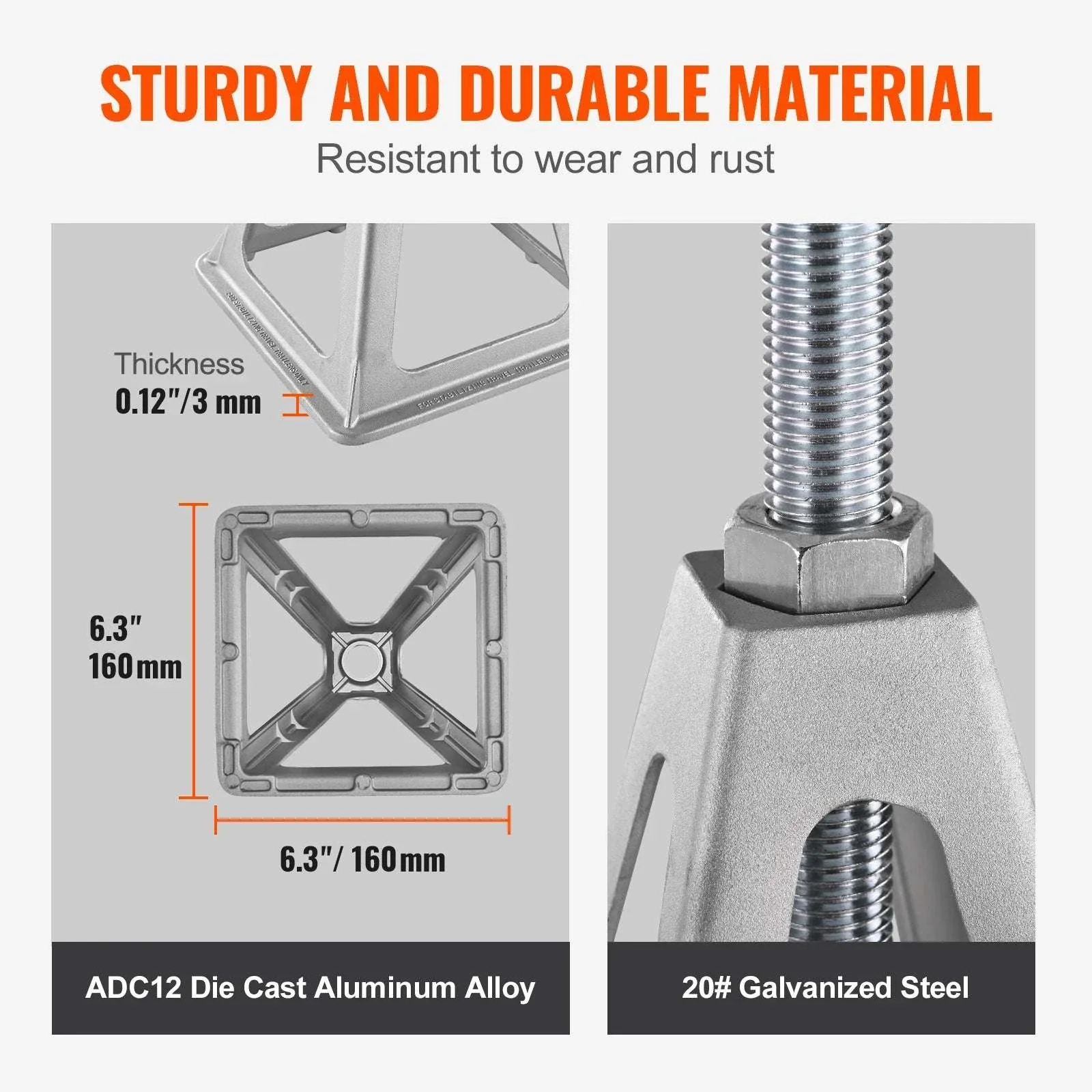 4 Pack RV Stabilizer Jacks 6000 lbs Adjustable Aluminum Leveling - Image 5