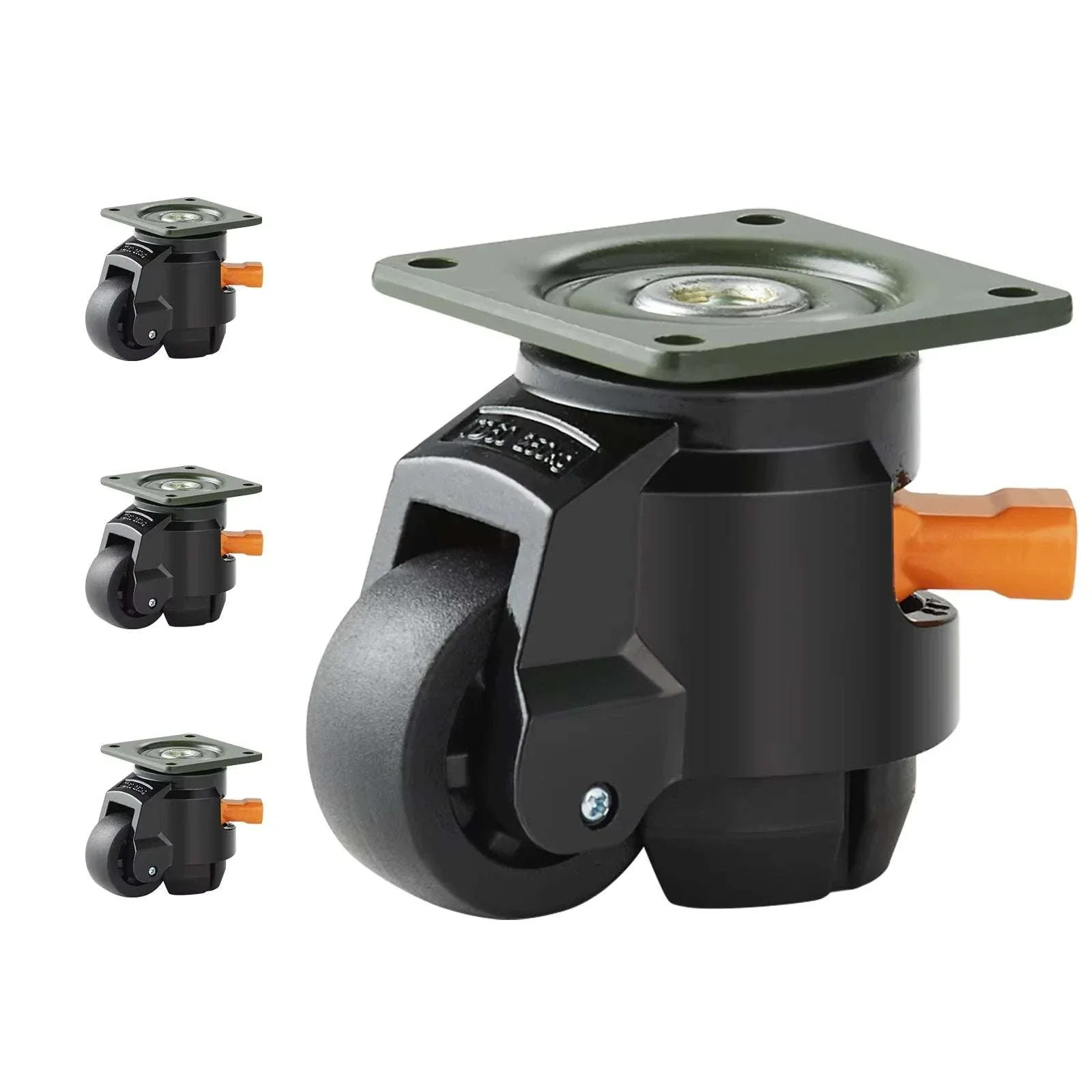 Adjustable Leveling Casters Set of 4 Heavy Duty Swivel Wheels