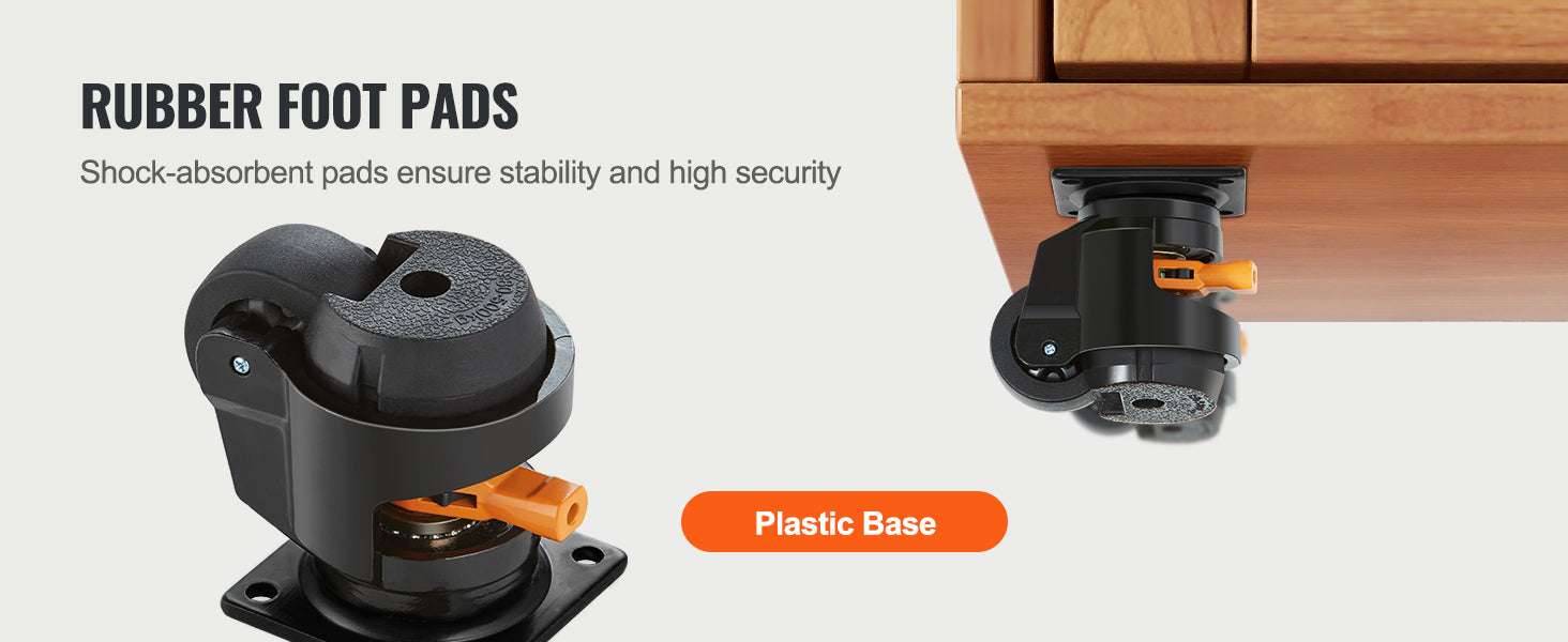 Adjustable Leveling Casters Set of 4 Heavy Duty Swivel Wheels - Image 9
