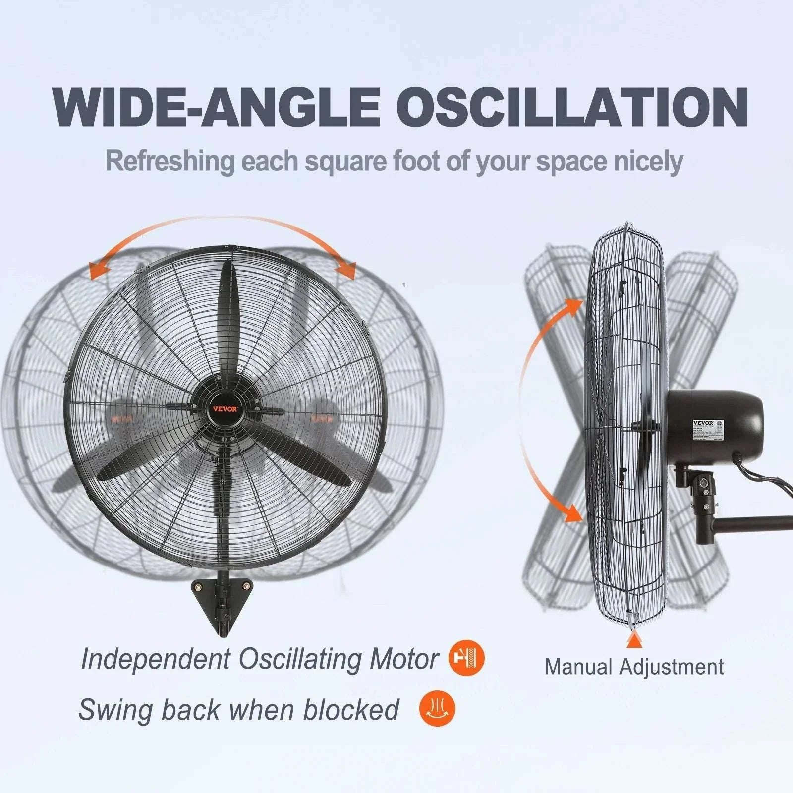 Wall-Mount Misting Fan 3-Speed Oscillating IP44 9500 CFM - Image 4