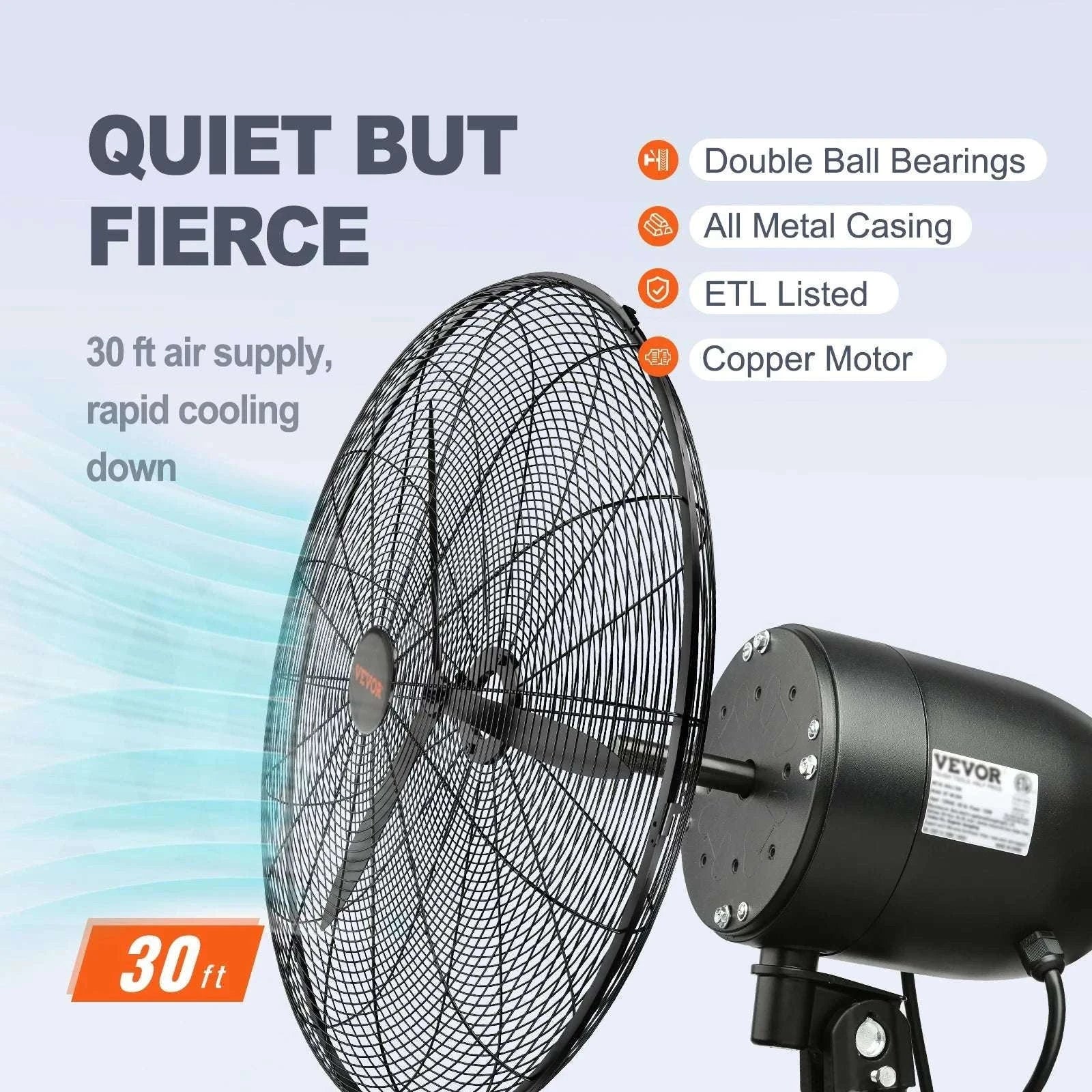 Wall-Mount Misting Fan 3-Speed Oscillating IP44 9500 CFM - Image 5