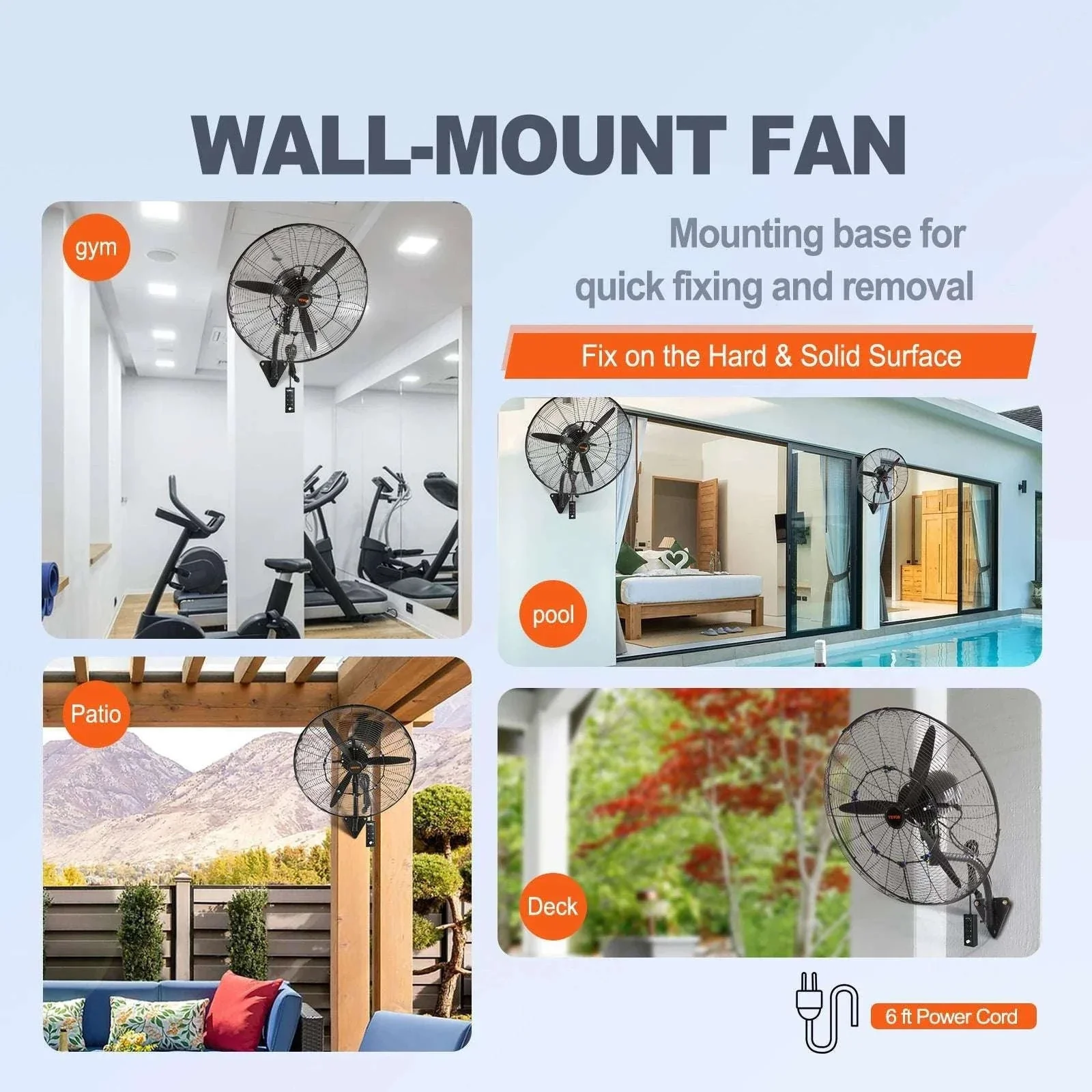 Wall-Mount Misting Fan 3-Speed Oscillating IP44 9500 CFM - Image 6