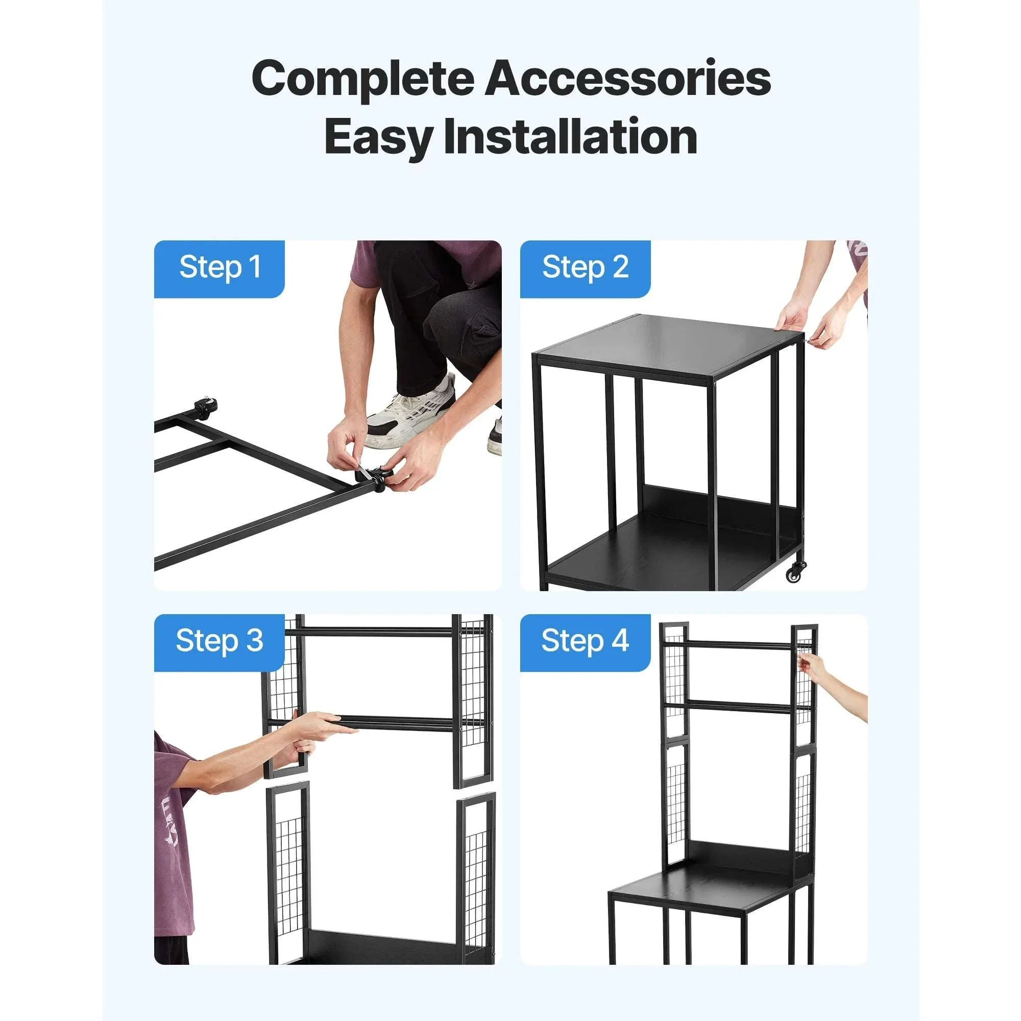 4-Tier 3D Printer Filament Storage Rack with Wheels & Stand - Image 6