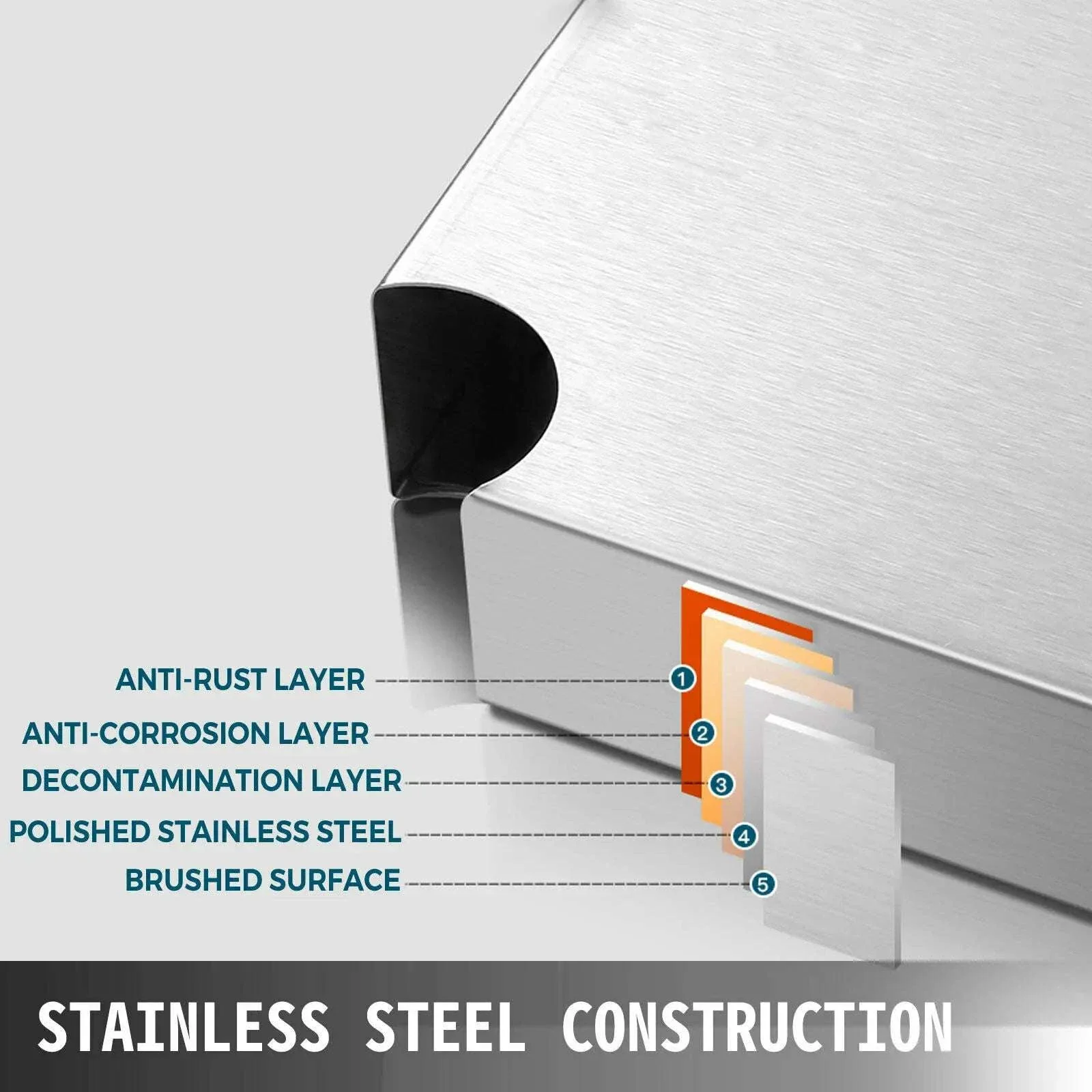 4-Tier Stainless Steel Storage Rack for Kitchen, Garage & Warehouse - Image 5