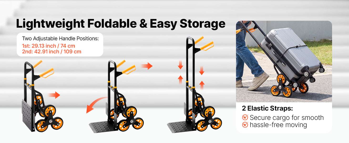 Folding Stair Climbing Hand Truck Dolly 440–770 lbs Capacity - Image 14