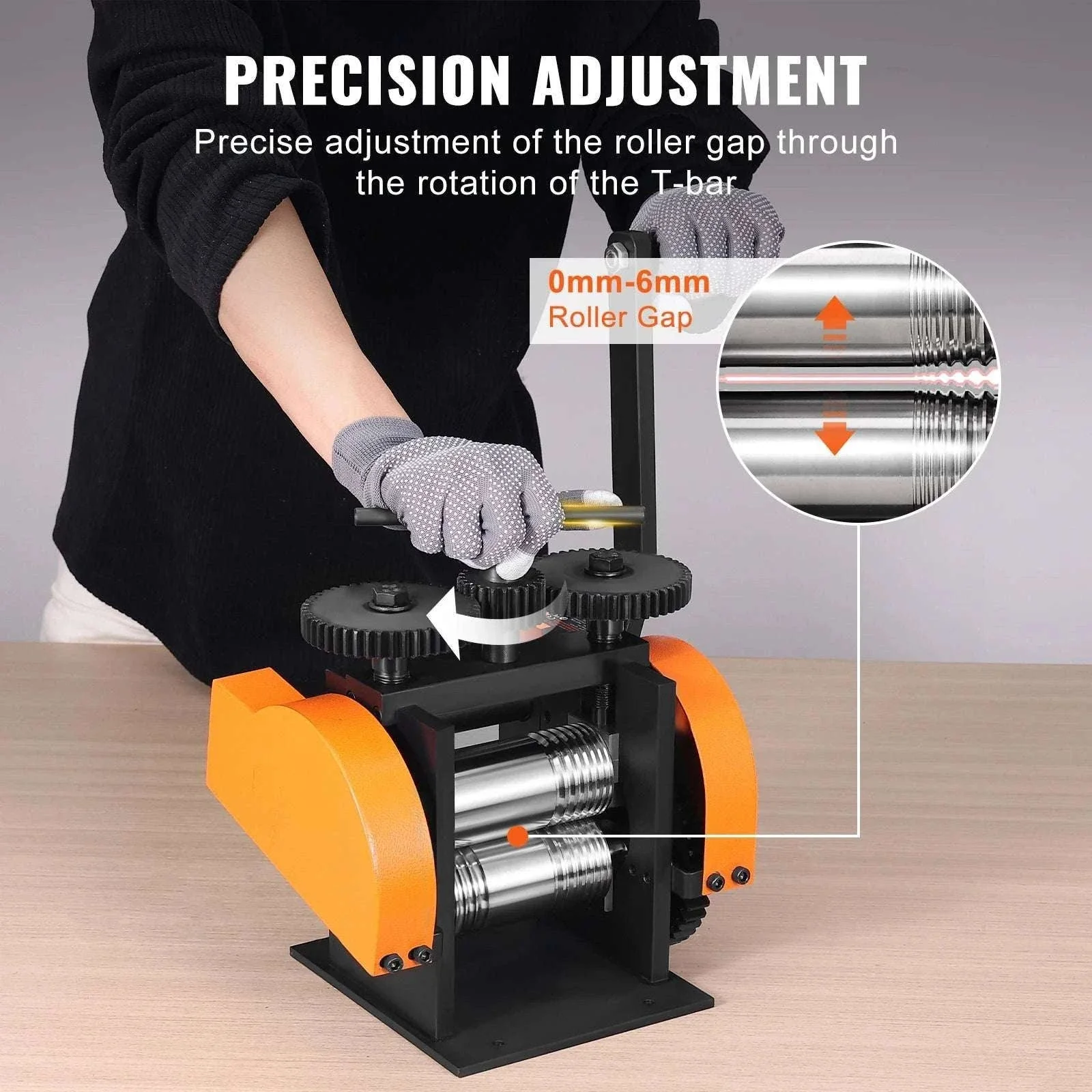 3-in-1 Jewelry Rolling Mill Machine for Sheet, Wire & Metal Forming - Image 4