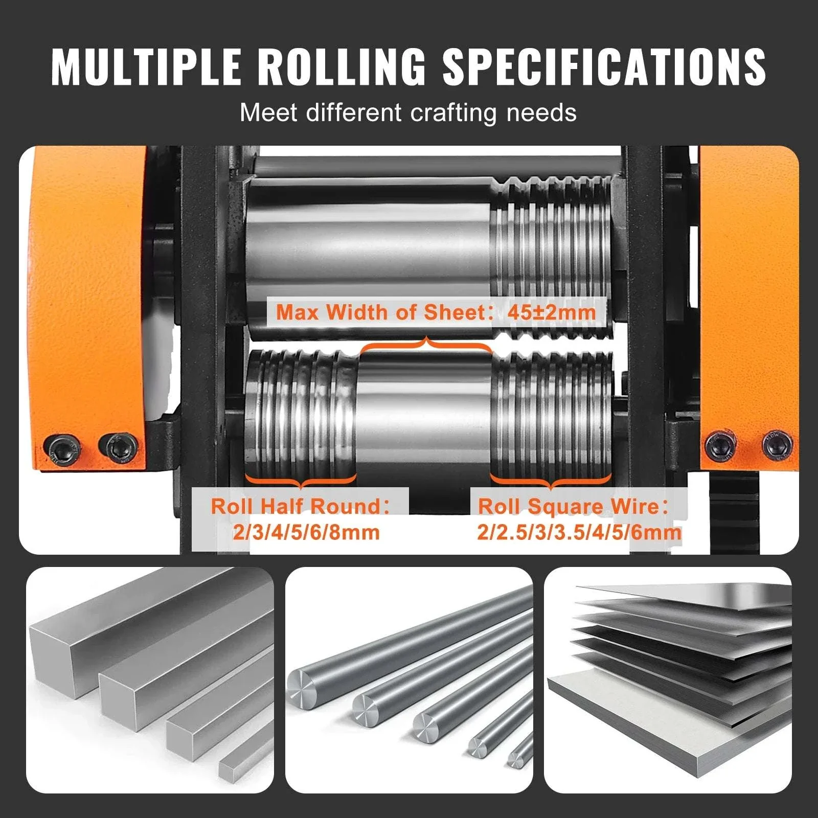 3-in-1 Jewelry Rolling Mill Machine for Sheet, Wire & Metal Forming - Image 3