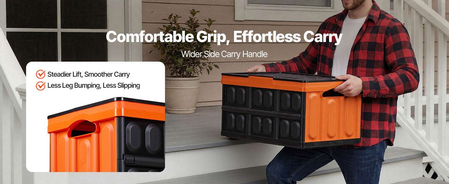 45L Collapsible Storage Bins (3 Pack) Stackable Crates with Lids - Image 13