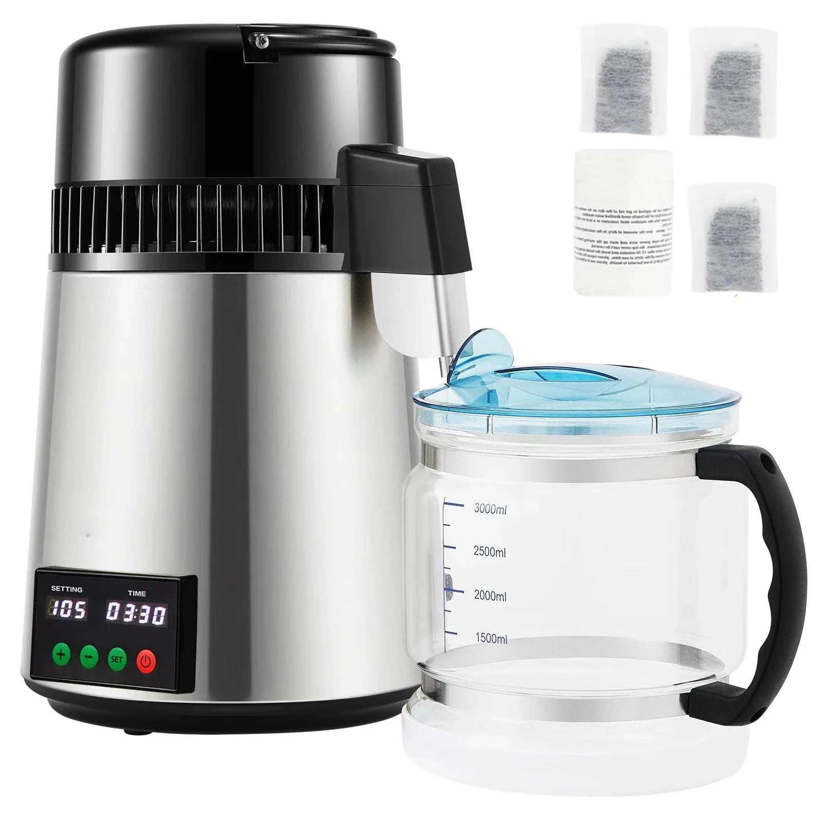 4L Countertop Water Distiller with 5-Stage Filtration & Touch Control