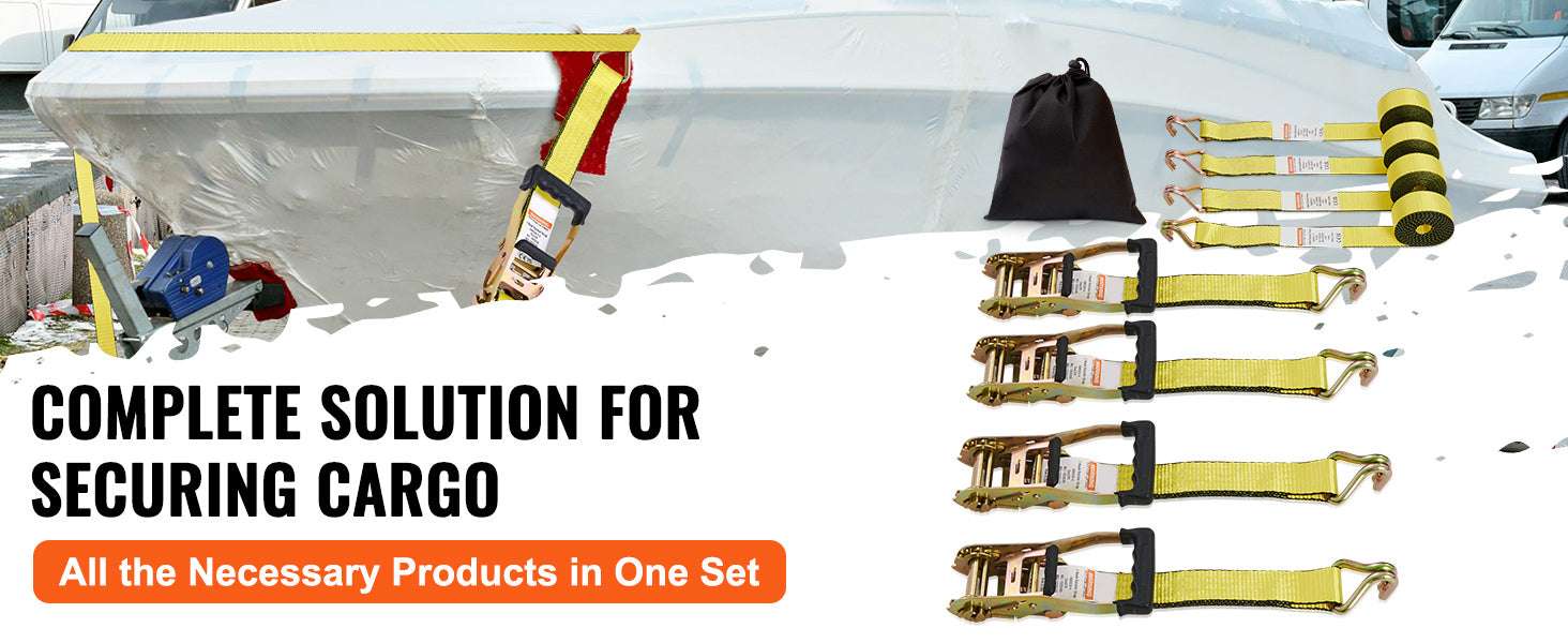 4-Pack Ratchet Tie Down Straps with J-Hooks for Cargo & Transport - Image 11