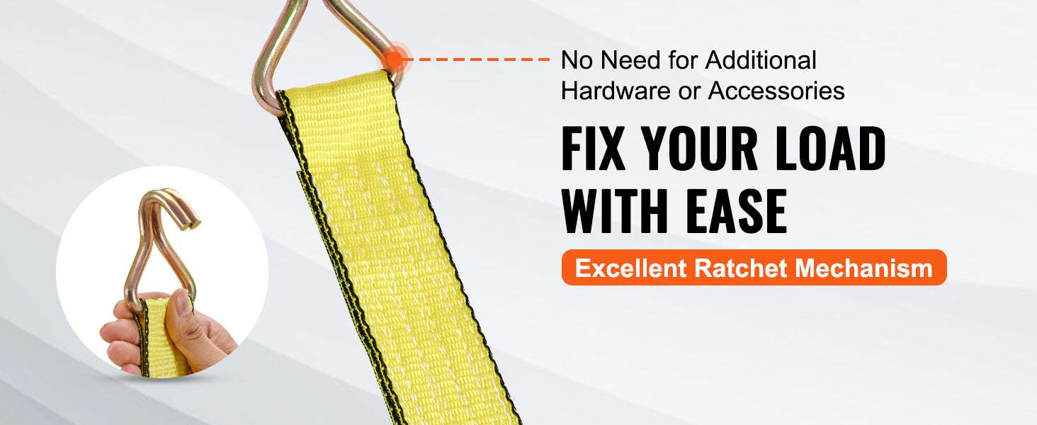 4-Pack Ratchet Tie Down Straps with J-Hooks for Cargo & Transport - Image 9