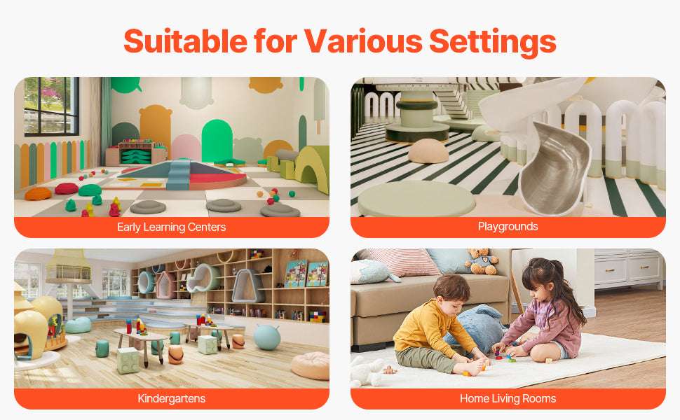4-Piece Kids Foam Climbing Blocks Indoor Playset for Crawling & Sliding - Image 12