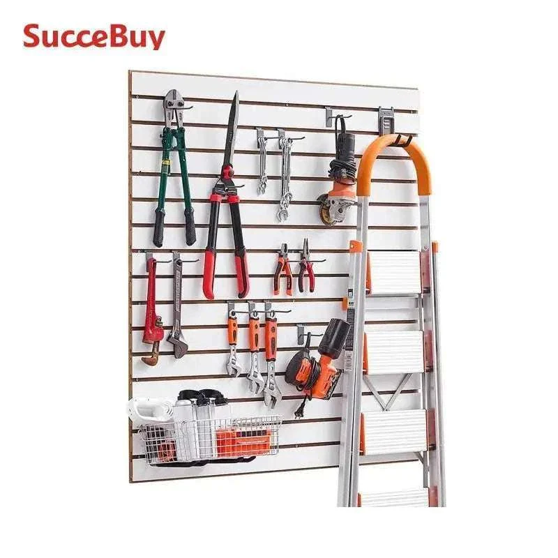 4x4 Ft Slatwall Panel MDF Modular Garage Storage Wall System