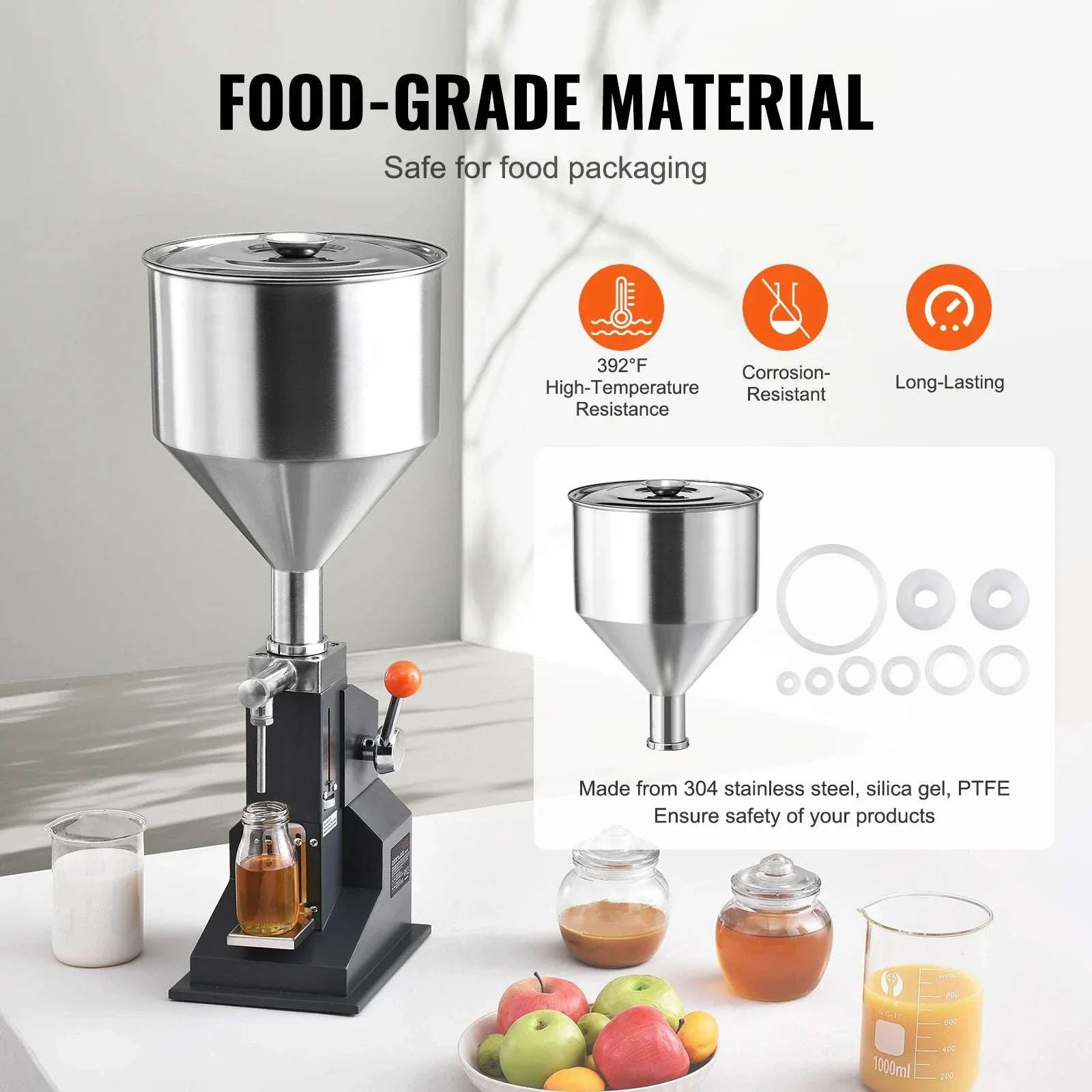 Manual Liquid Filling Machine 5-100ml Adjustable Bottle Filler - Image 5