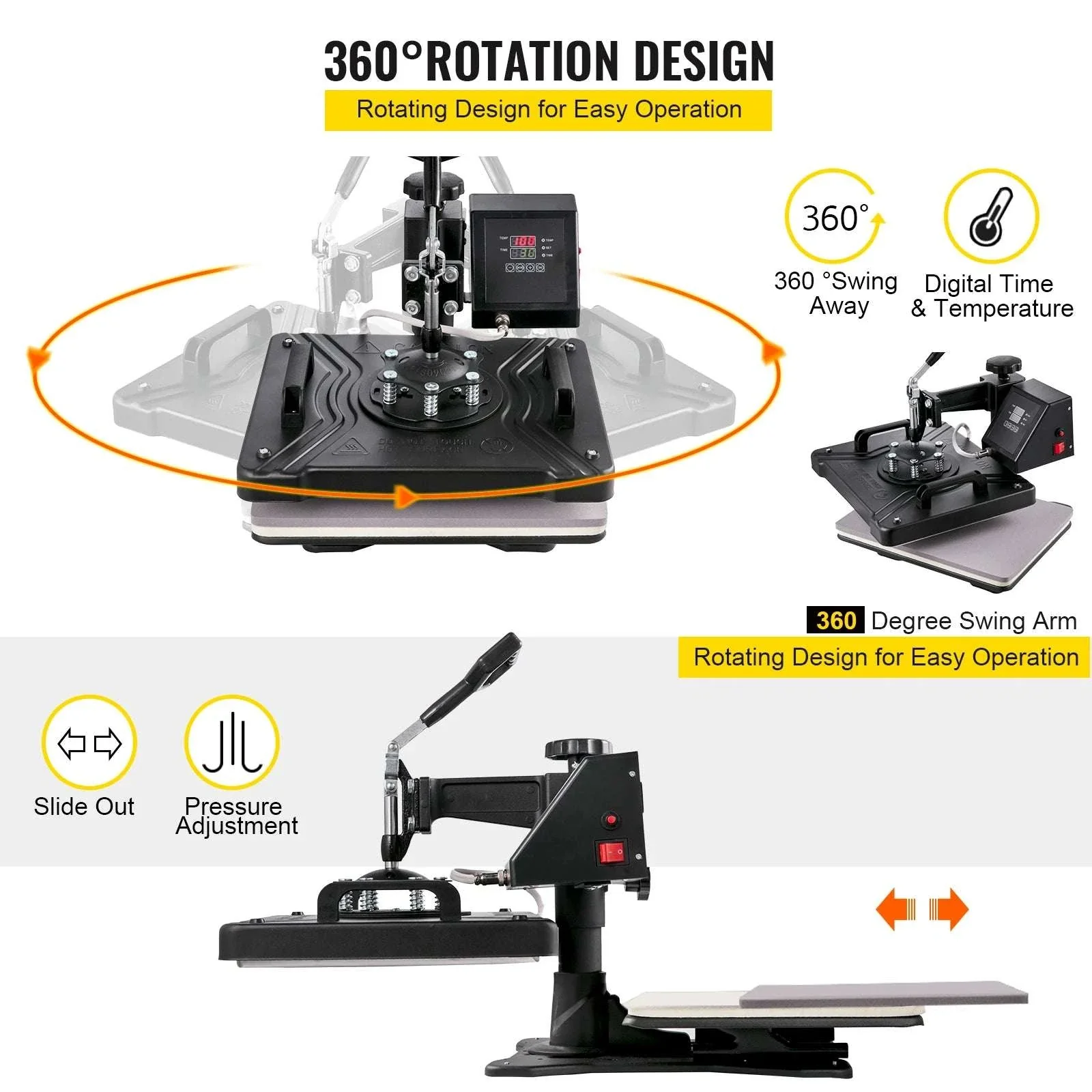 5–8 in 1 Heat Press Machine for T-Shirts, Mugs, Caps & Plates - Image 5