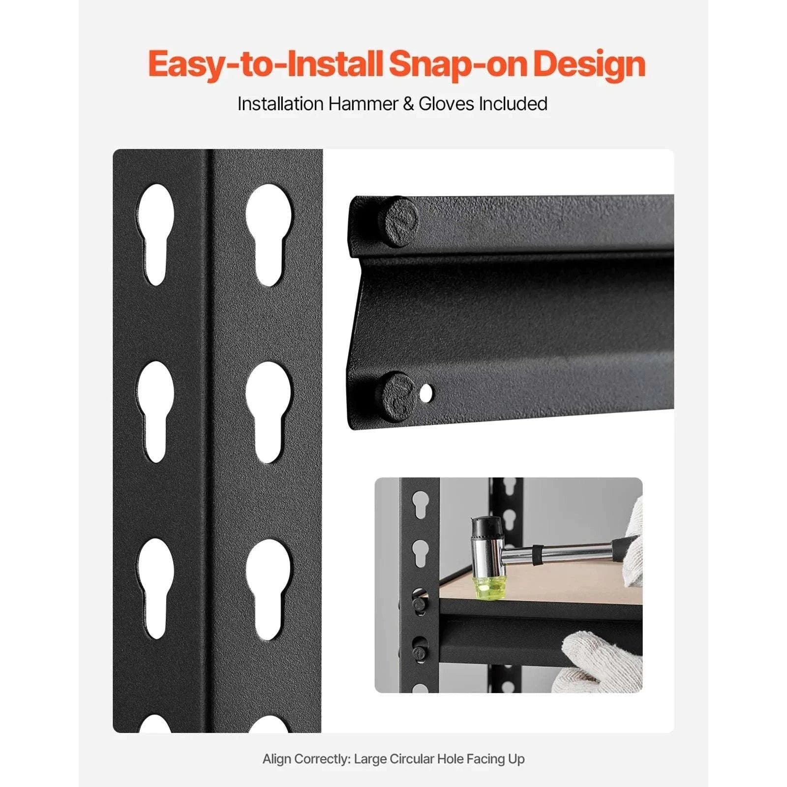 5-Tier Metal Garage Shelving Unit 2000 lbs Capacity Adjustable Rack - Image 6