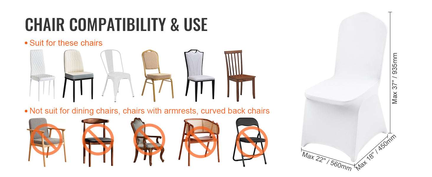 Stretch Spandex Chair Covers for Weddings & Events (50/100 Pack) - Image 10