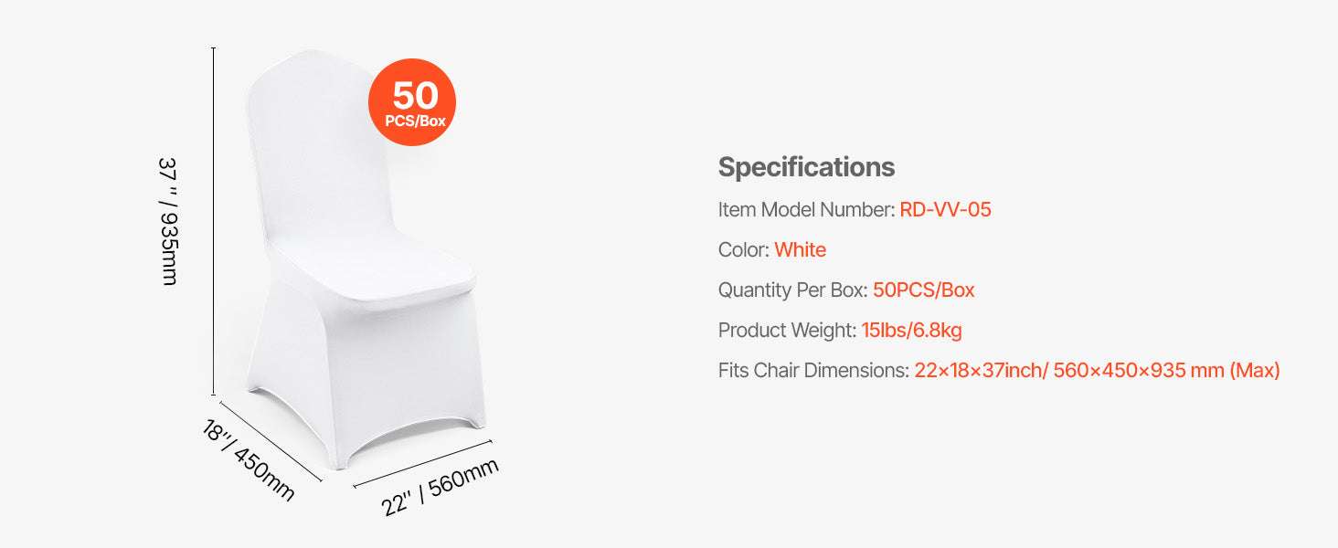 Stretch Spandex Chair Covers for Weddings & Events (50/100 Pack) - Image 13