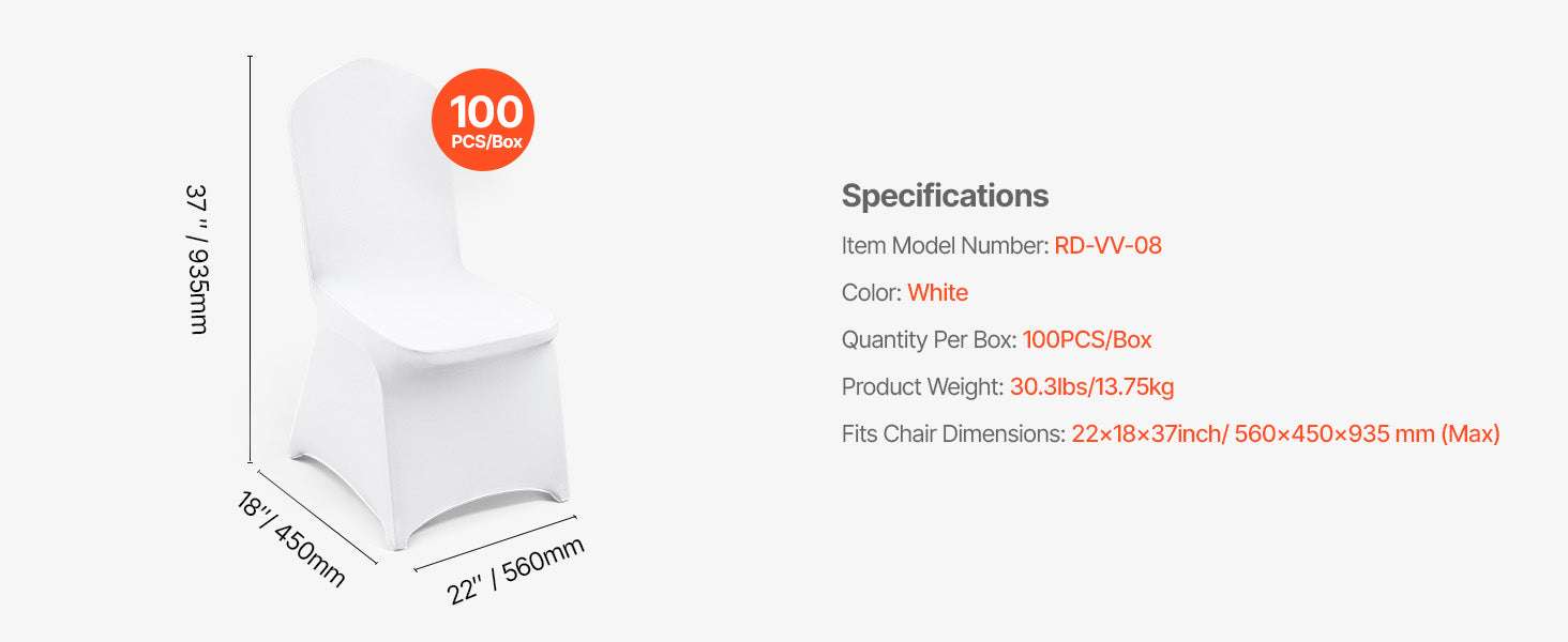 Stretch Spandex Chair Covers for Weddings & Events (50/100 Pack) - Image 14