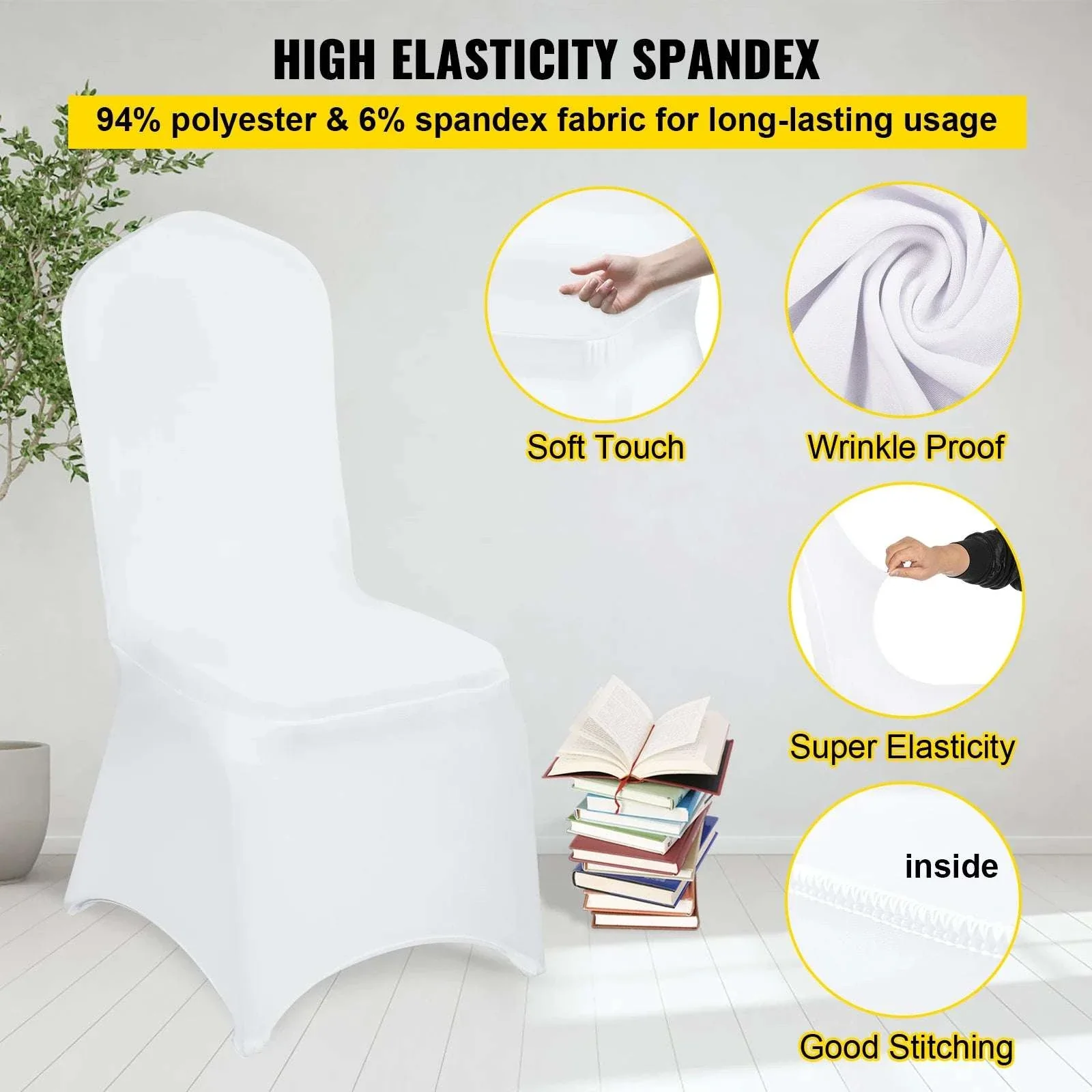 Stretch Spandex Chair Covers for Weddings & Events (50/100 Pack) - Image 3