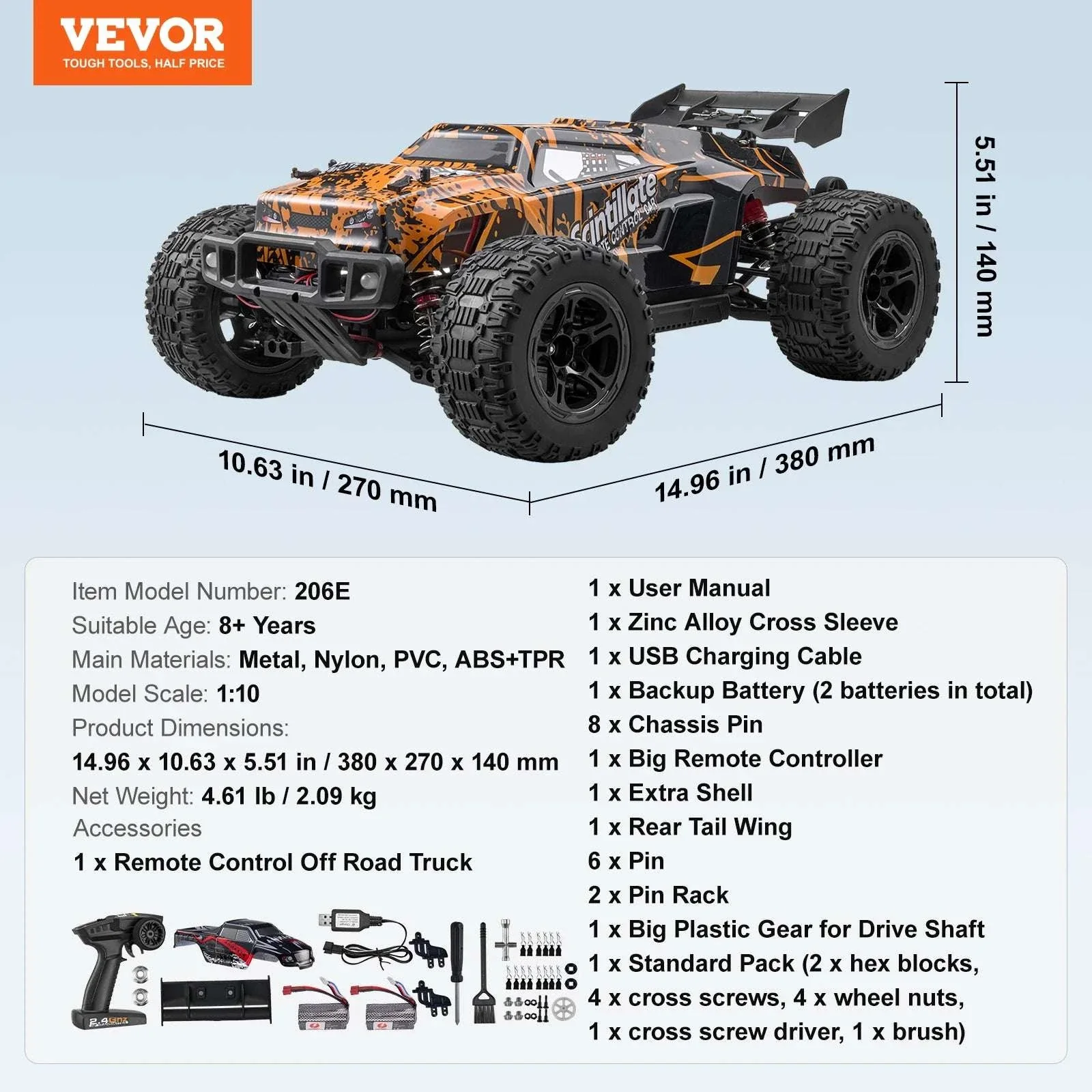 1:10 RC Off-Road Truck 50 km/h 4WD High-Speed All Terrain Car - Image 14